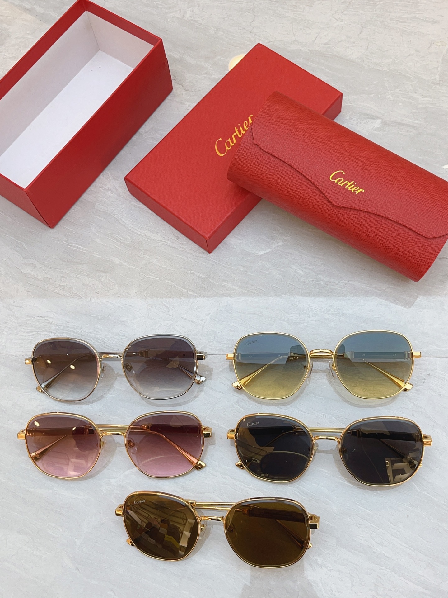 Cartier CARTIE*】卡地*亚新款太阳镜，CT7220S，size: 58口18-140
