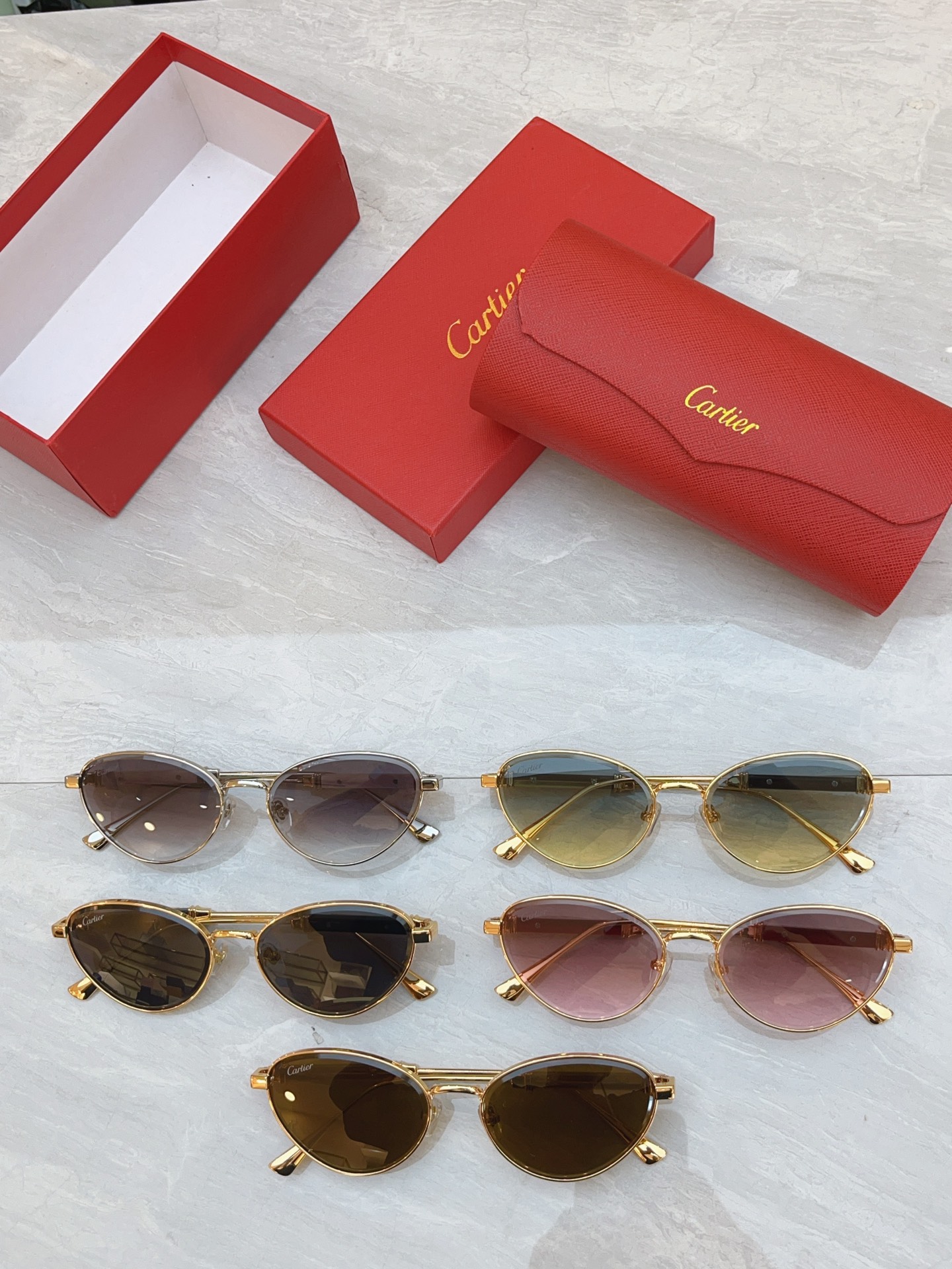 Cartier CARTIE*】卡地*亚新款太阳镜，CT7221S，size: 58口17-145