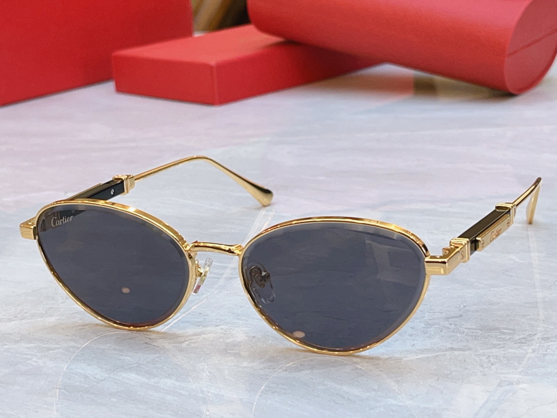 Cartier CARTIE*】卡地*亚新款太阳镜，CT7221S，size: 58口17-145