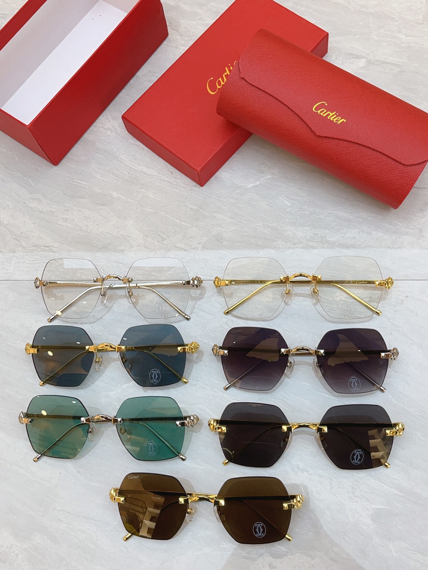 Cartier CARTIE*】卡地*亚新款太阳镜，CT0646S，size: 54口19-135