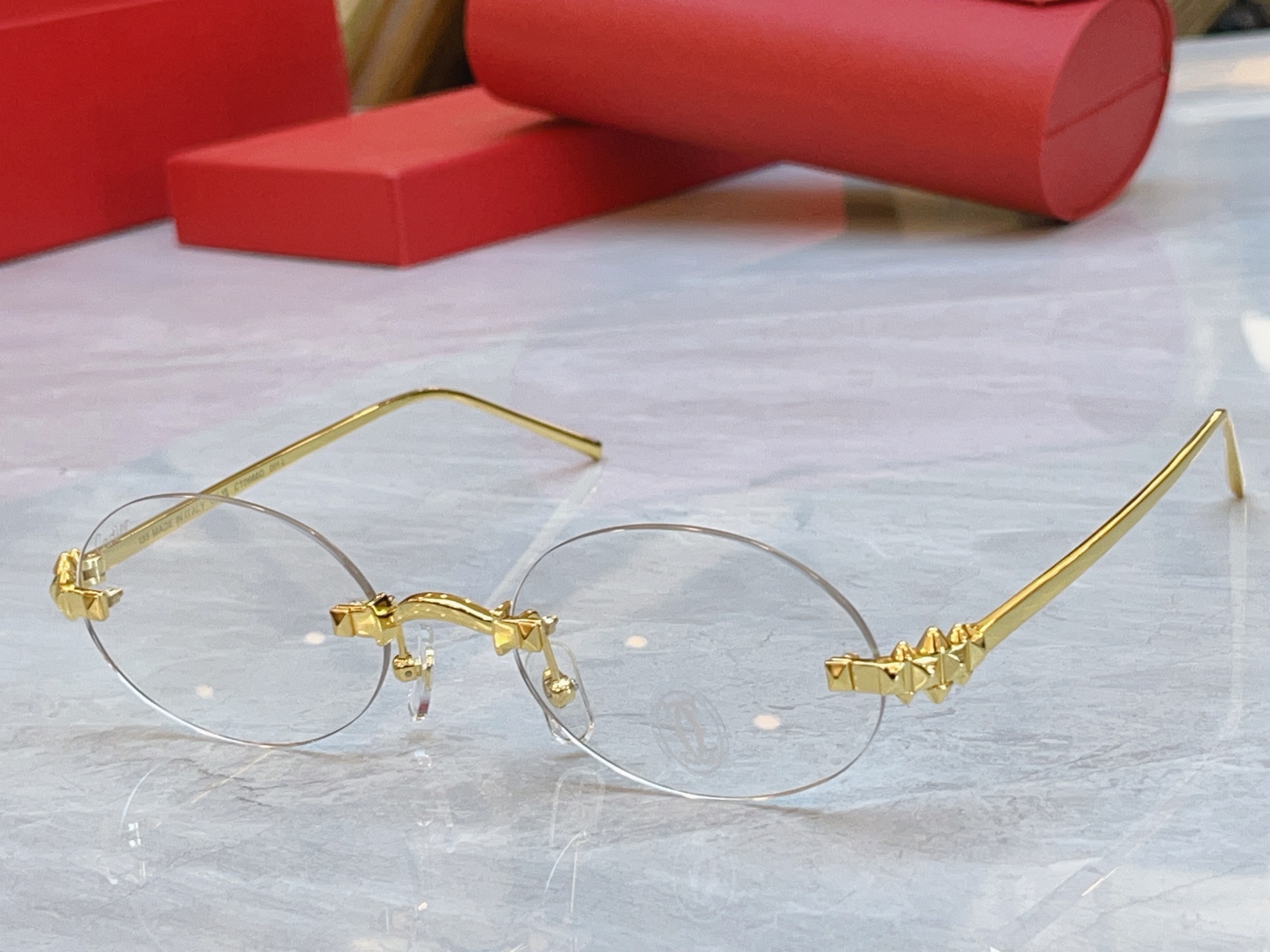 Cartier CARTIE*】卡地*亚新款太阳镜，CT0668S，size: 53口20-135