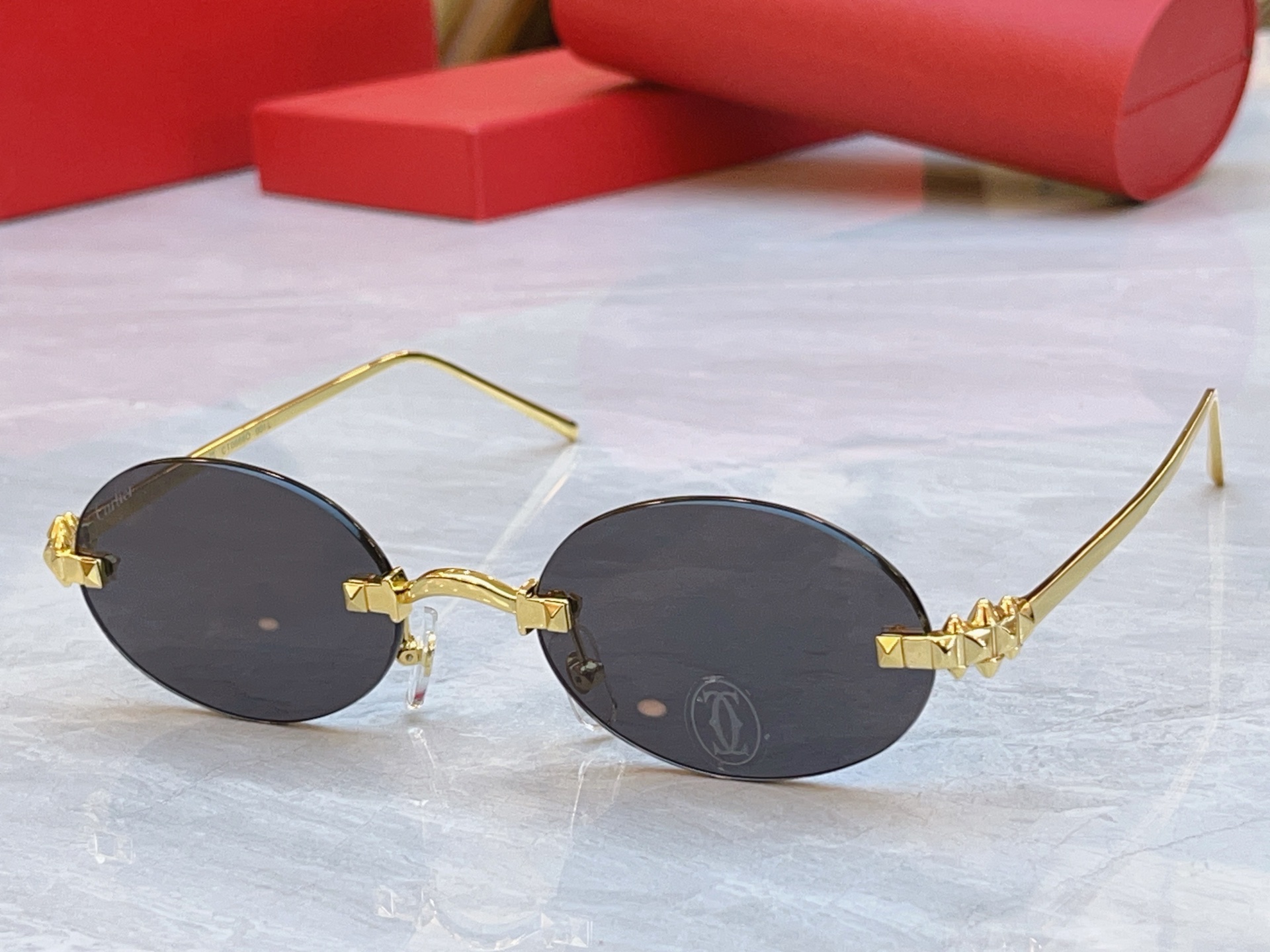 Cartier CARTIE*】卡地*亚新款太阳镜，CT0668S，size: 53口20-135