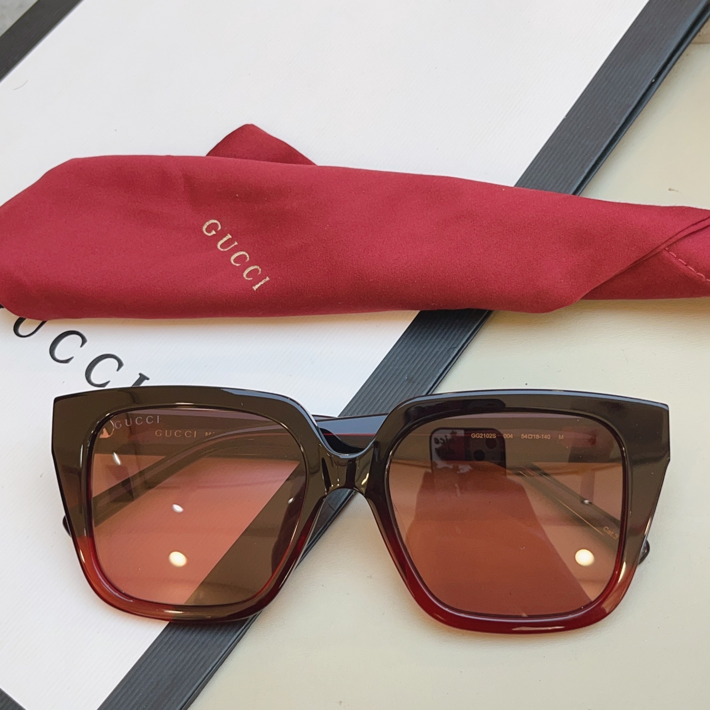 Gucci GUCC*】古*驰新款太阳镜 高版本--，MODEL：GG2102SA，SIZE:54口18-140 M