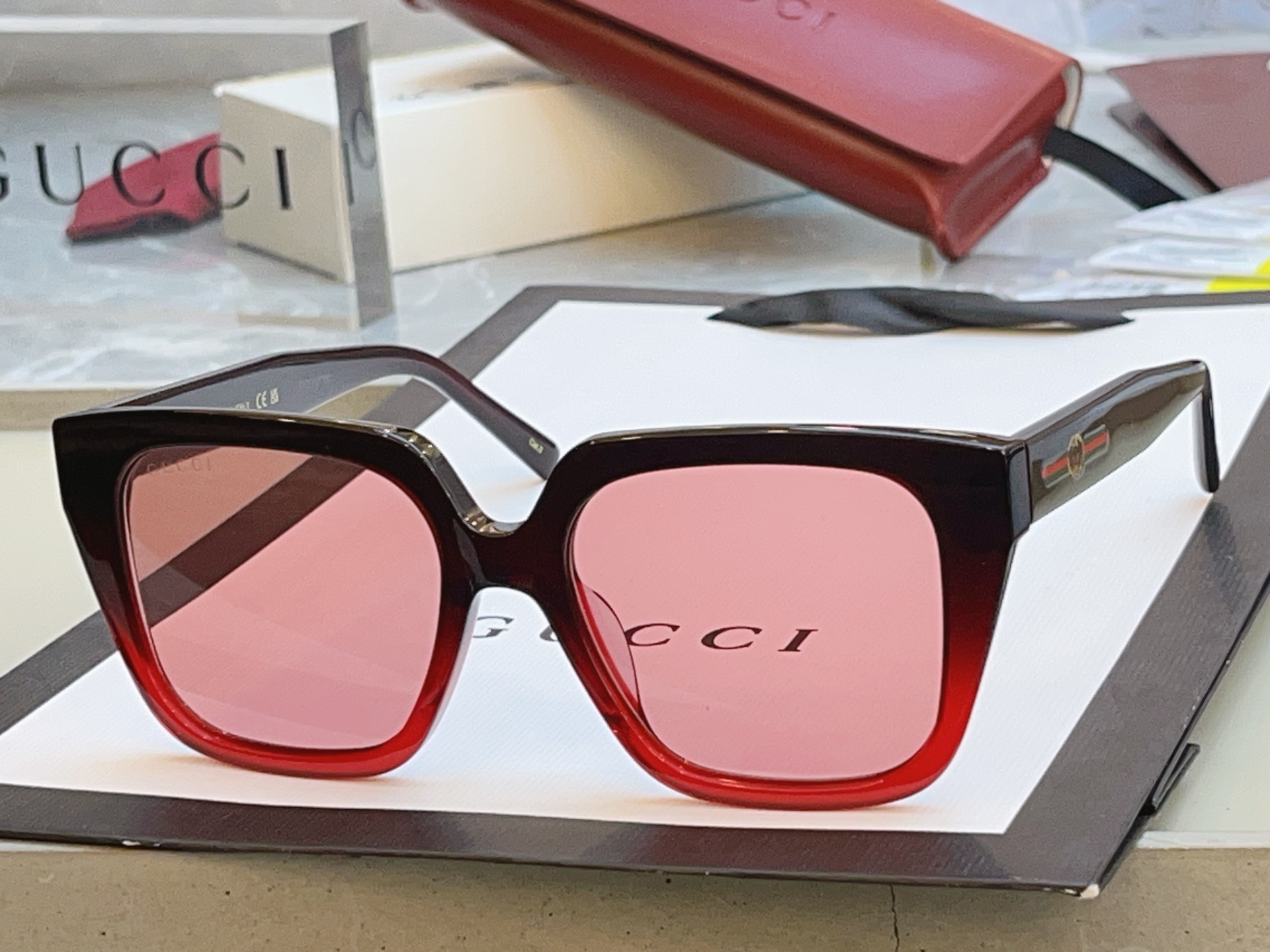 Gucci GUCC*】古*驰新款太阳镜 高版本--，MODEL：GG2102SA，SIZE:54口18-140 M