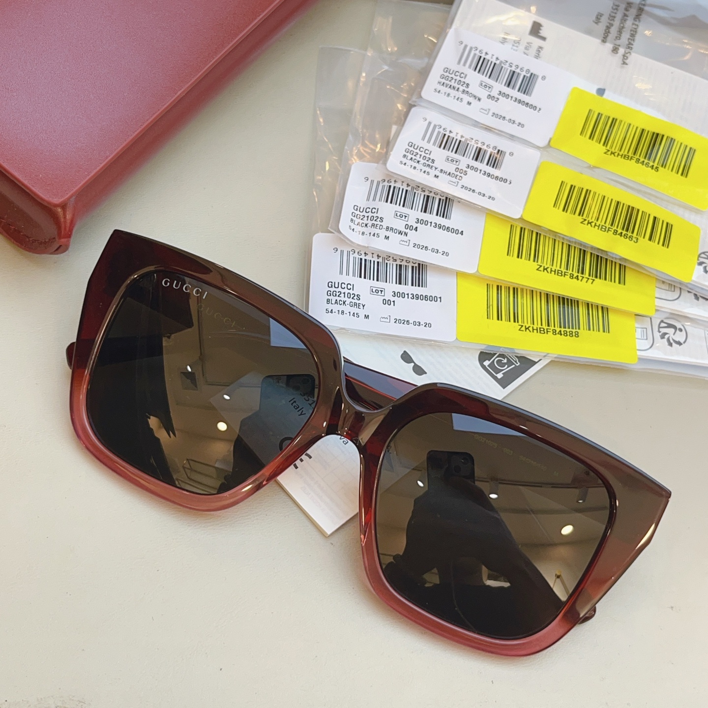 Gucci GUCC*】古*驰新款太阳镜 高版本--，MODEL：GG2102SA，SIZE:54口18-140 M
