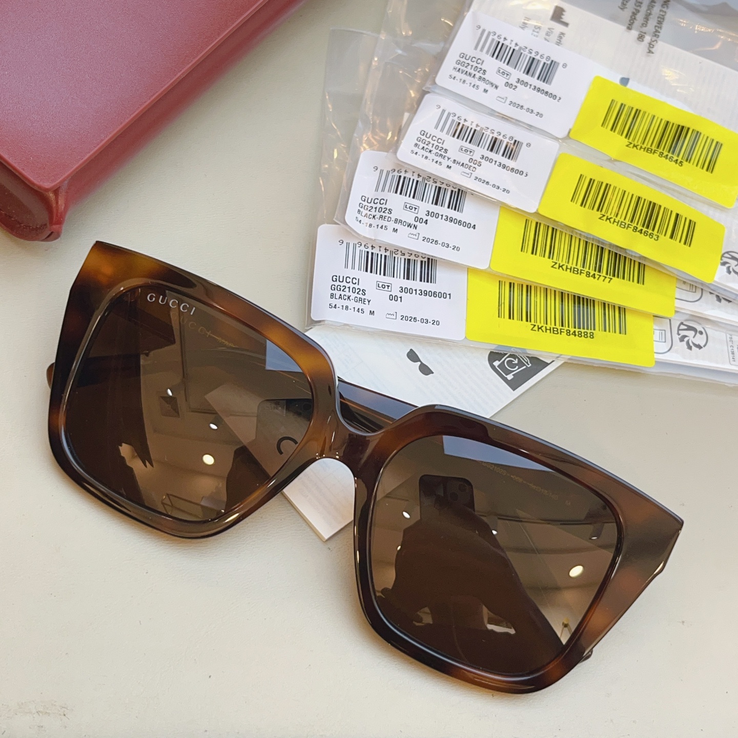 Gucci GUCC*】古*驰新款太阳镜 高版本--，MODEL：GG2102SA，SIZE:54口18-140 M