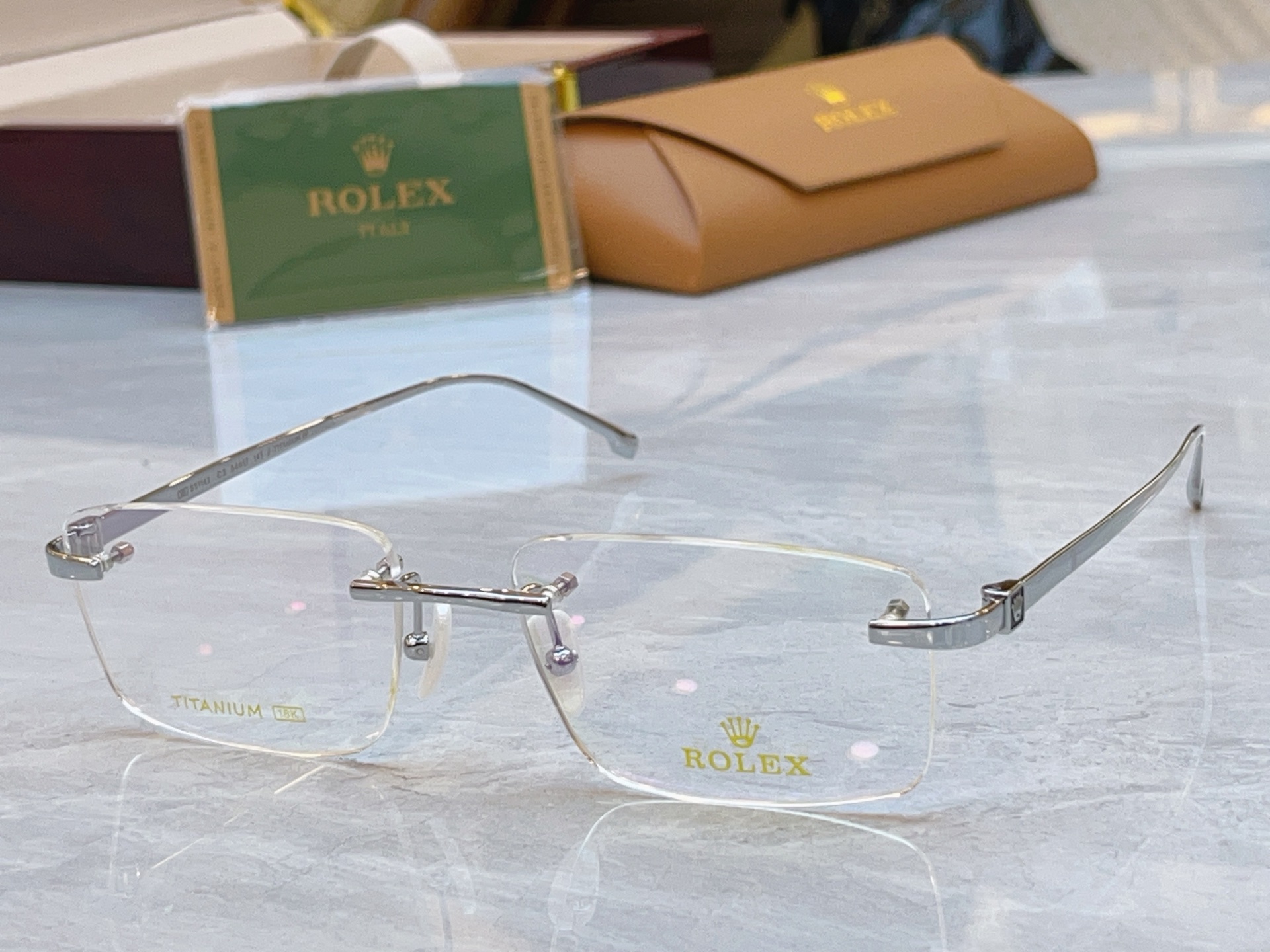 Rolex ROLE*】 劳力*士新款眼镜架，钛架 MODEL：SS1143，SIZE：54口17-145