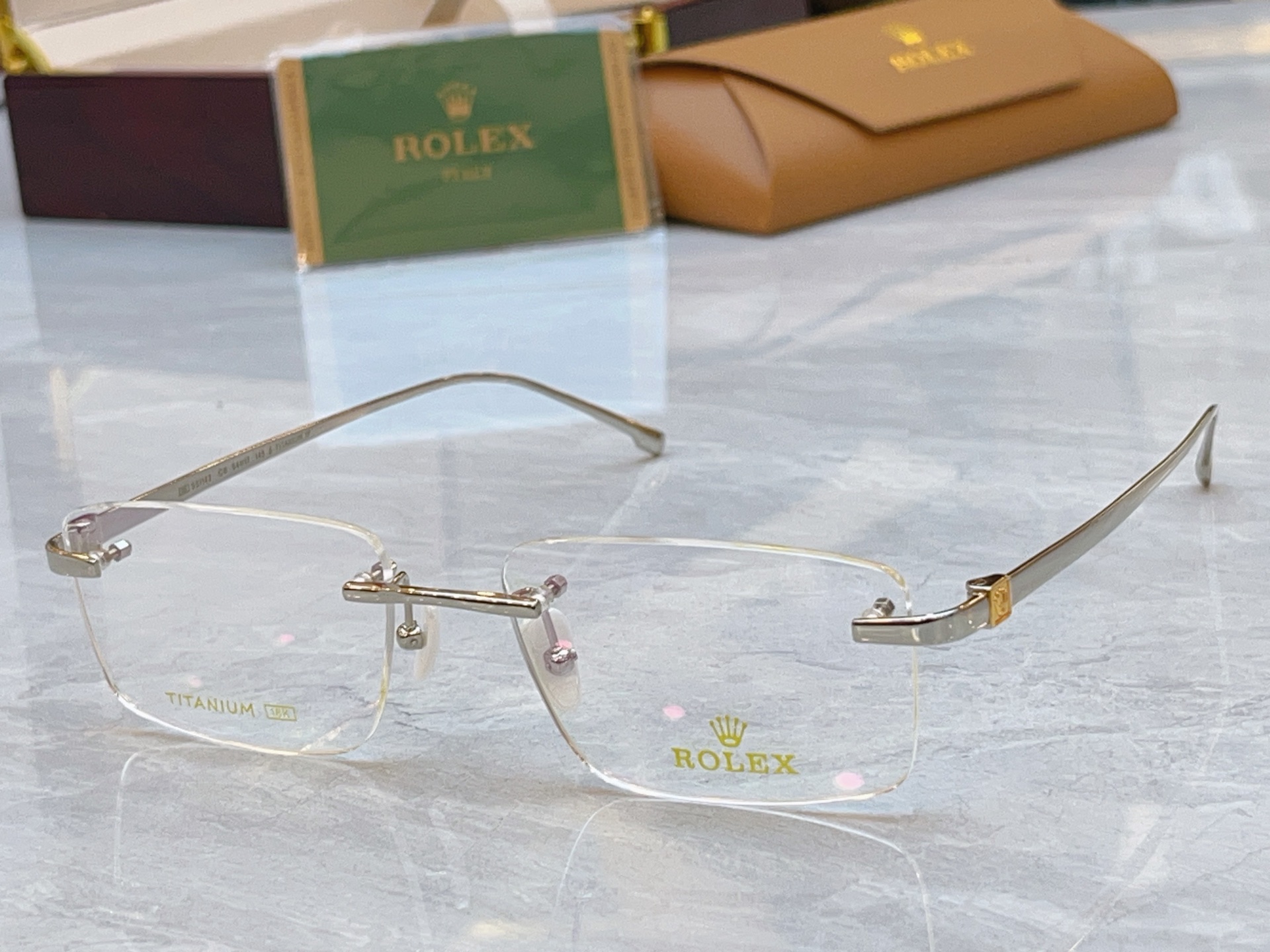 Rolex ROLE*】 劳力*士新款眼镜架，钛架 MODEL：SS1143，SIZE：54口17-145
