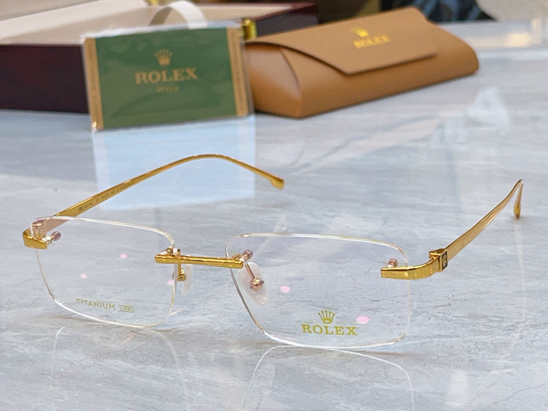 Rolex ROLE*】 劳力*士新款眼镜架，钛架 MODEL：SS1143，SIZE：54口17-145