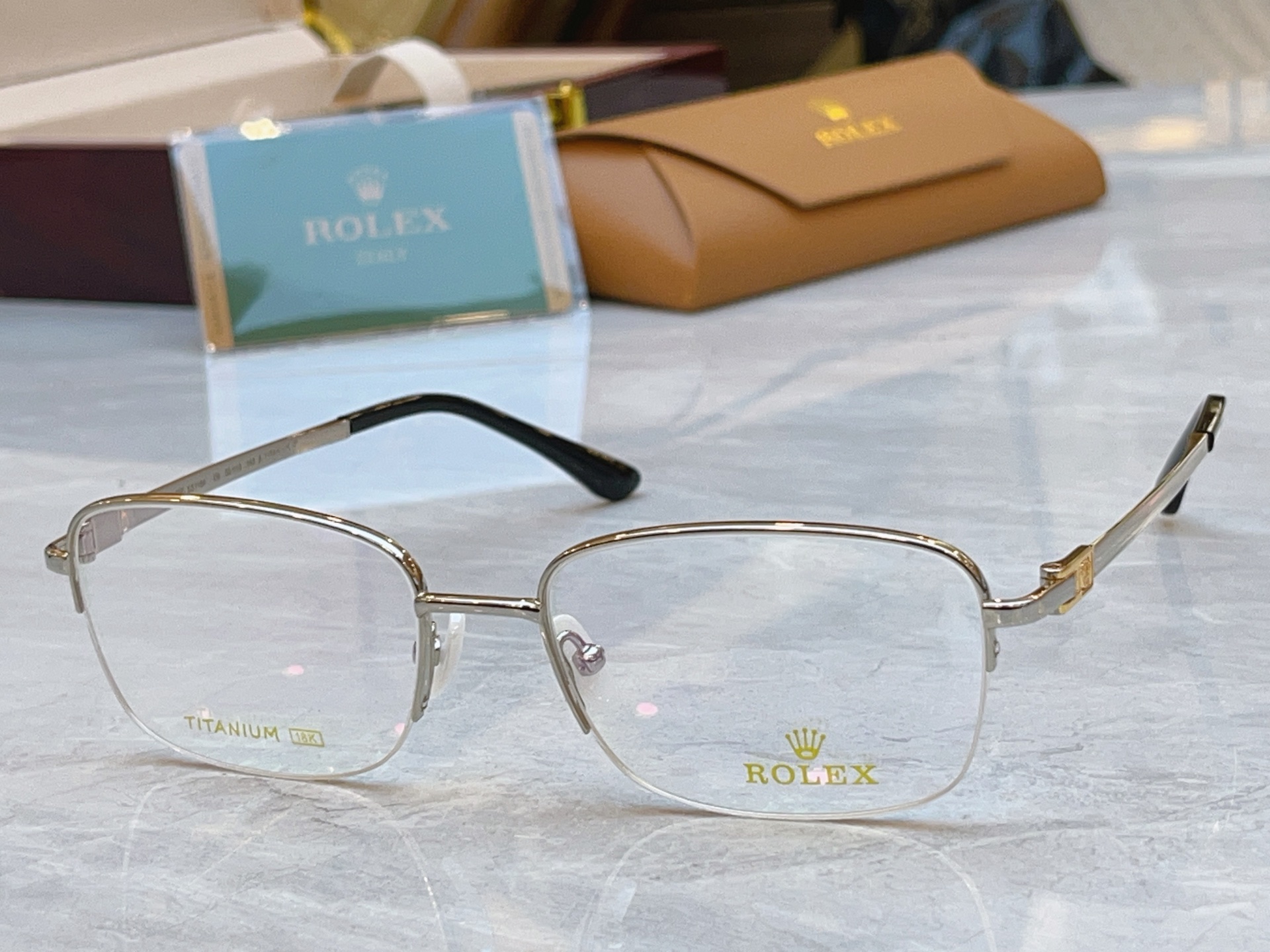 Rolex ROLE*】 劳力*士新款眼镜架，钛架 MODEL：SS1164，SIZE：55口18-145