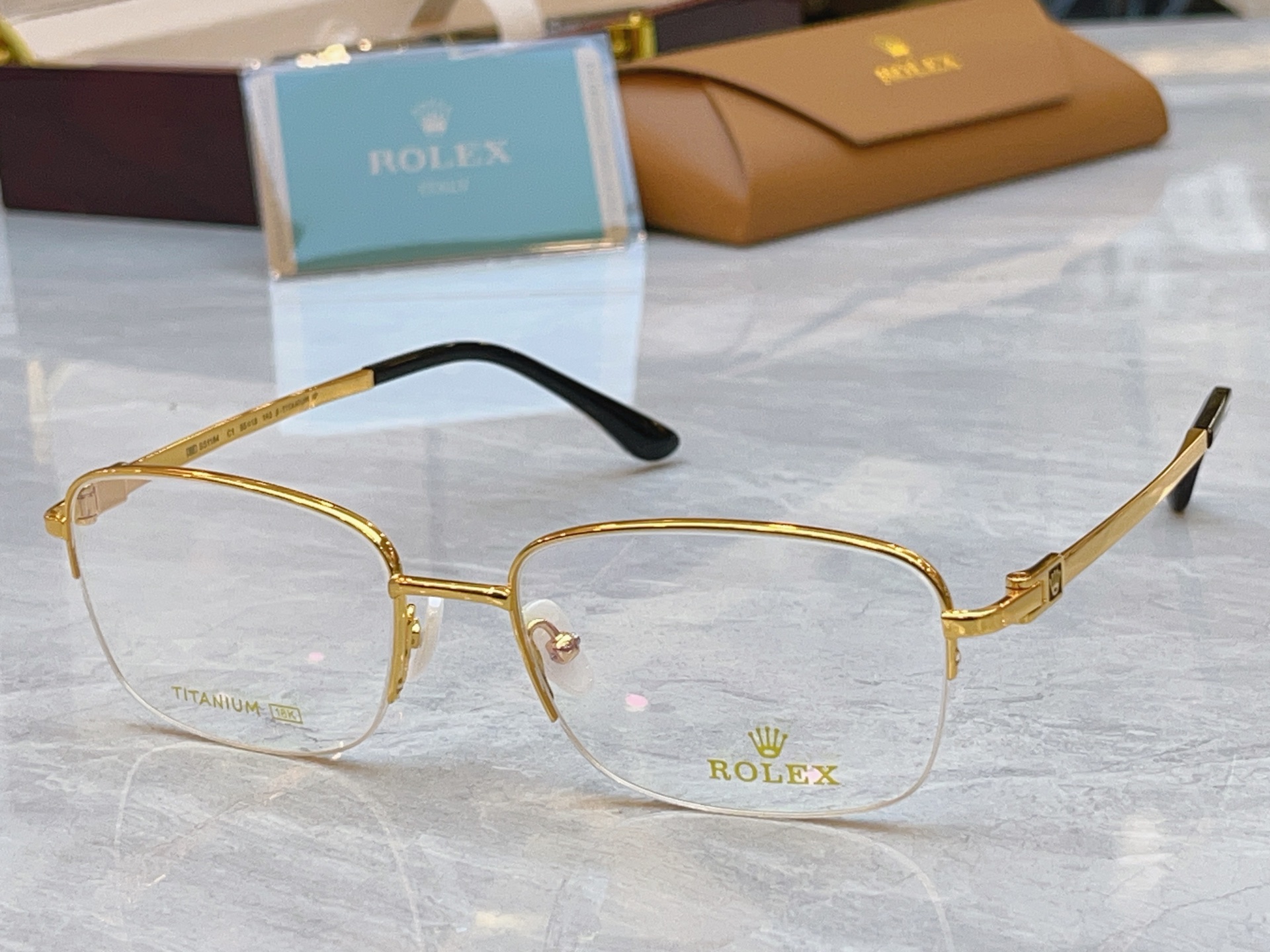Rolex ROLE*】 劳力*士新款眼镜架，钛架 MODEL：SS1164，SIZE：55口18-145