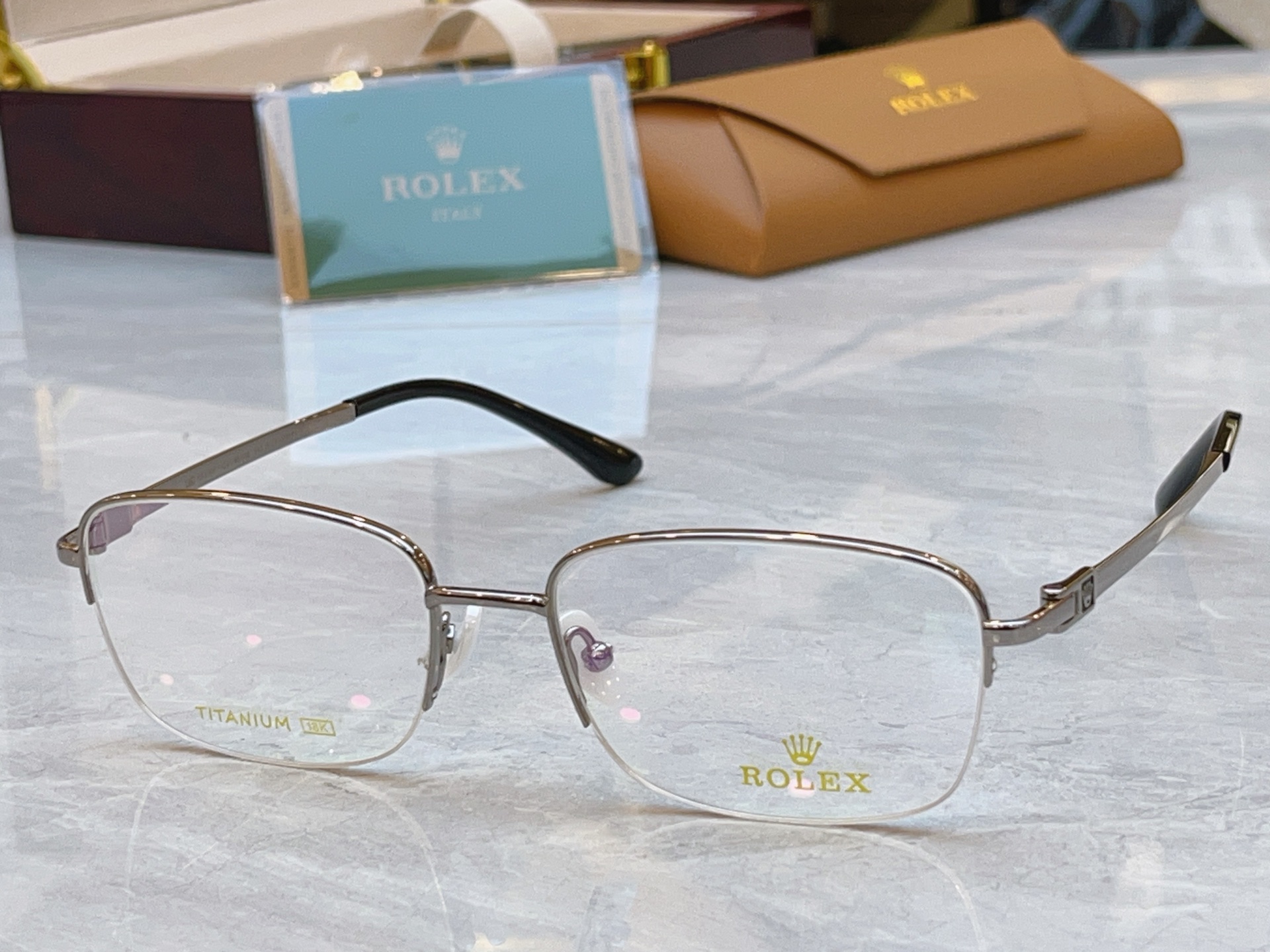 Rolex ROLE*】 劳力*士新款眼镜架，钛架 MODEL：SS1164，SIZE：55口18-145