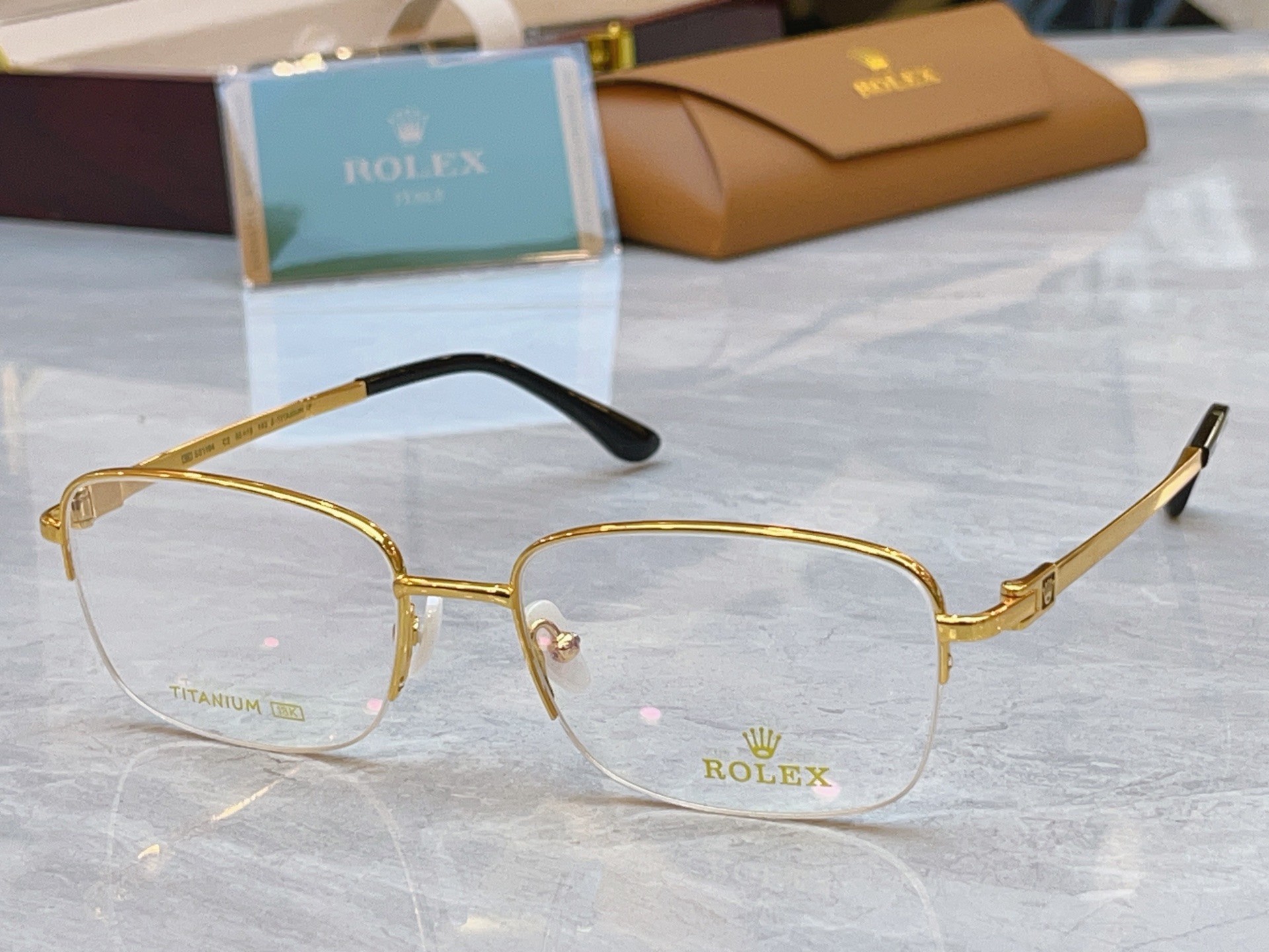Rolex ROLE*】 劳力*士新款眼镜架，钛架 MODEL：SS1164，SIZE：55口18-145