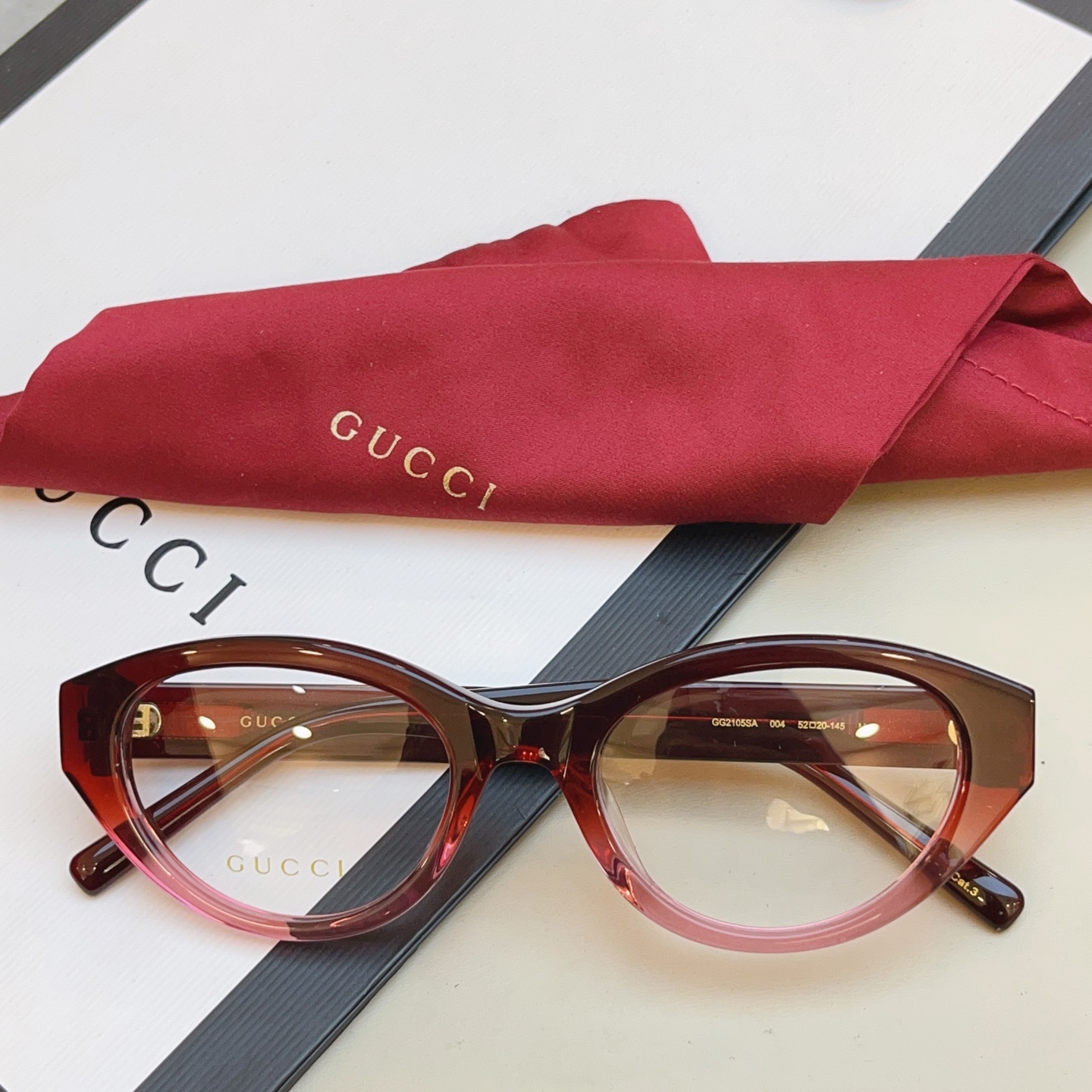 Gucci GUCC*】古*驰新款眼镜架 高版本--，MODEL：GG2105SA，SIZE:52口20-145 M