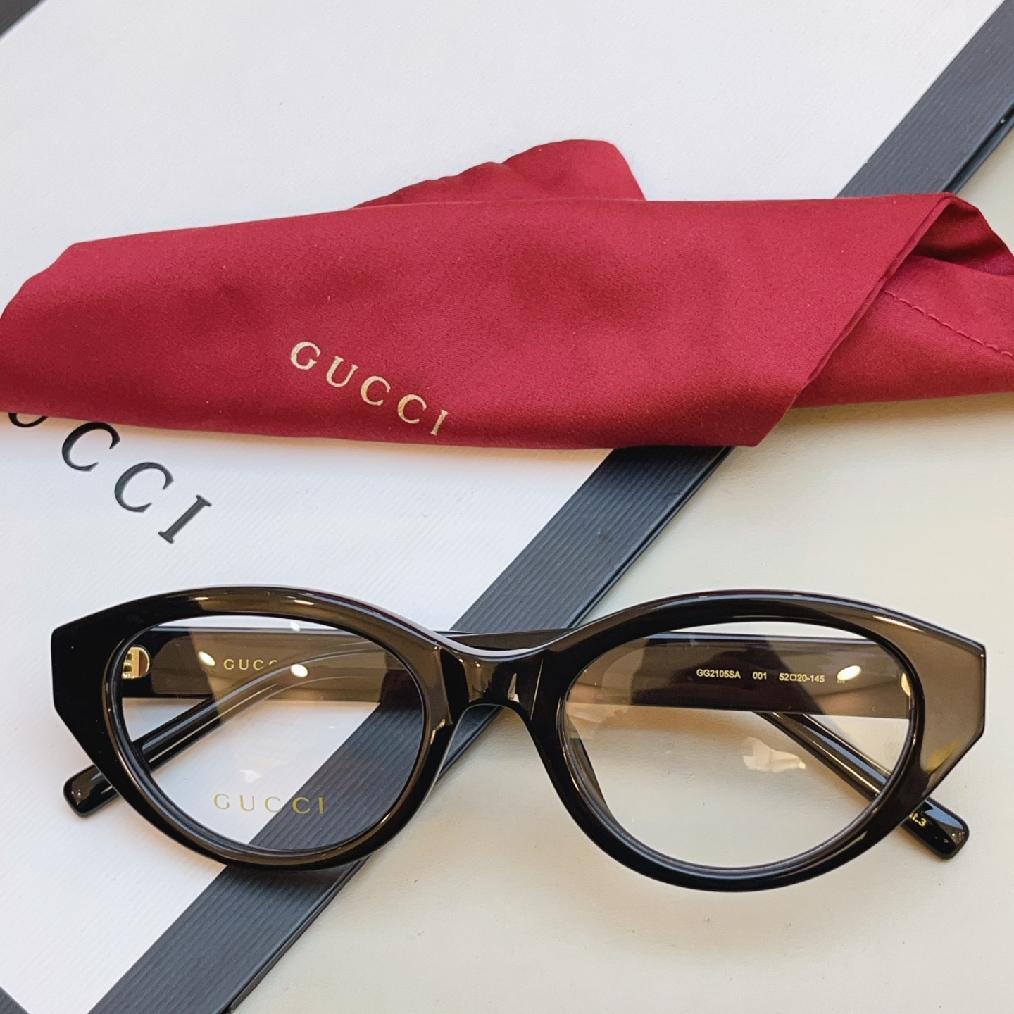 Gucci GUCC*】古*驰新款眼镜架 高版本--，MODEL：GG2105SA，SIZE:52口20-145 M