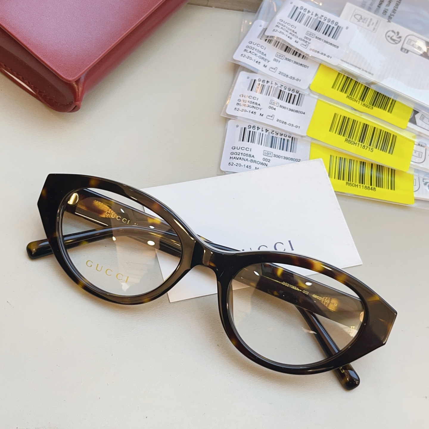 Gucci GUCC*】古*驰新款眼镜架 高版本--，MODEL：GG2105SA，SIZE:52口20-145 M
