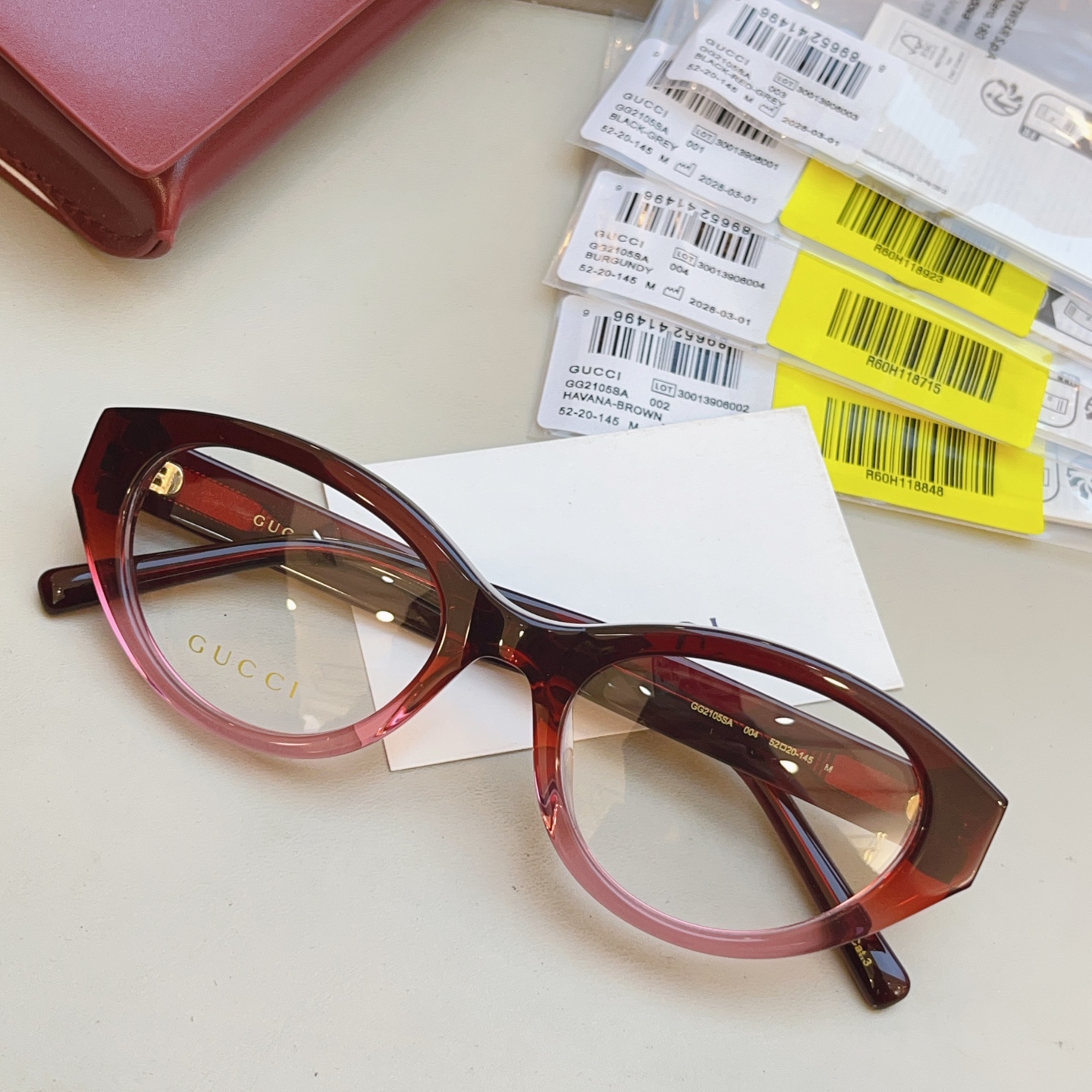 Gucci GUCC*】古*驰新款眼镜架 高版本--，MODEL：GG2105SA，SIZE:52口20-145 M