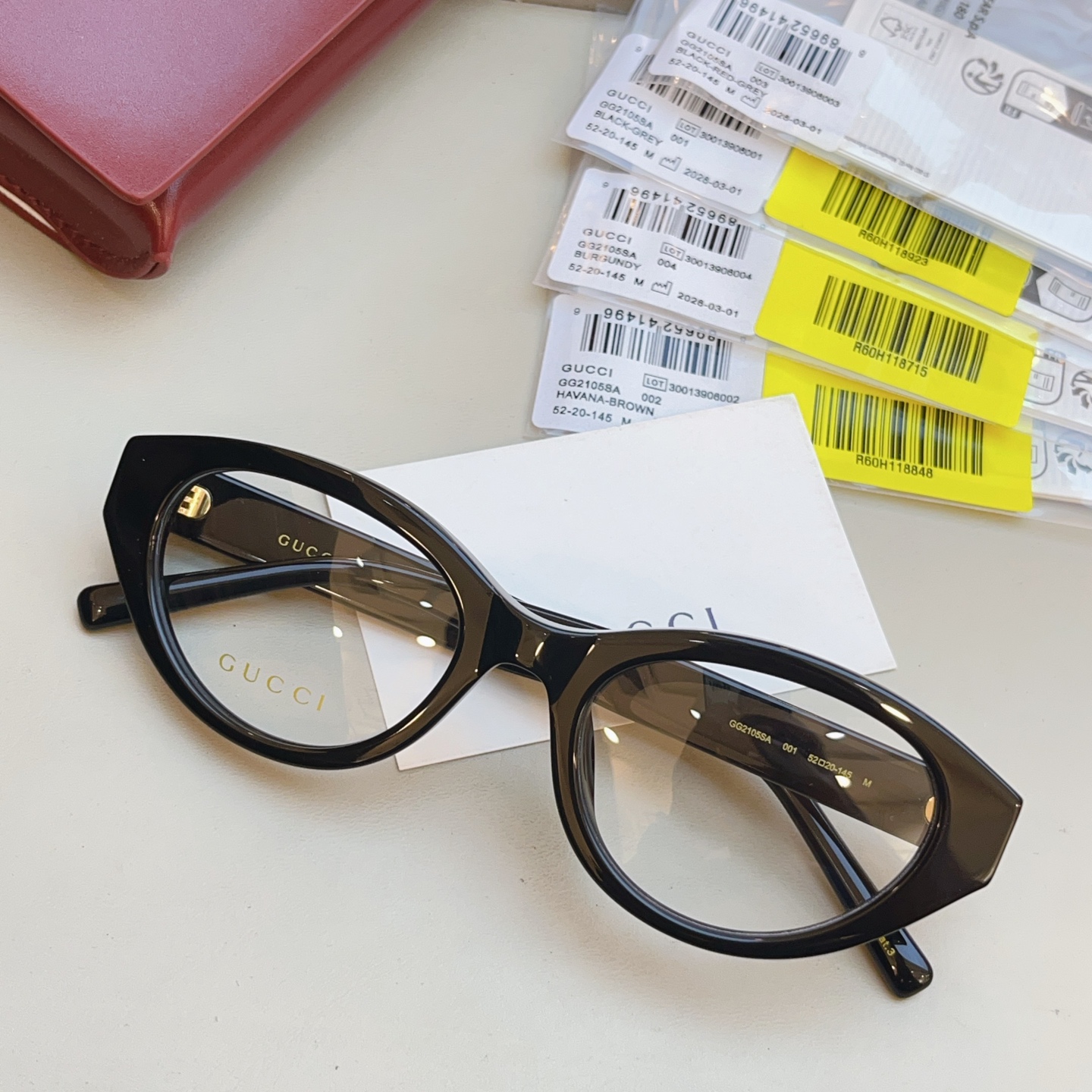 Gucci GUCC*】古*驰新款眼镜架 高版本--，MODEL：GG2105SA，SIZE:52口20-145 M