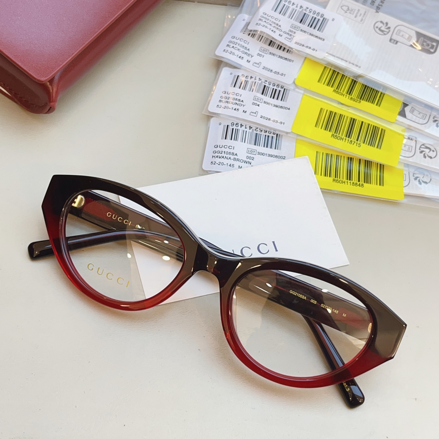 Gucci GUCC*】古*驰新款眼镜架 高版本--，MODEL：GG2105SA，SIZE:52口20-145 M