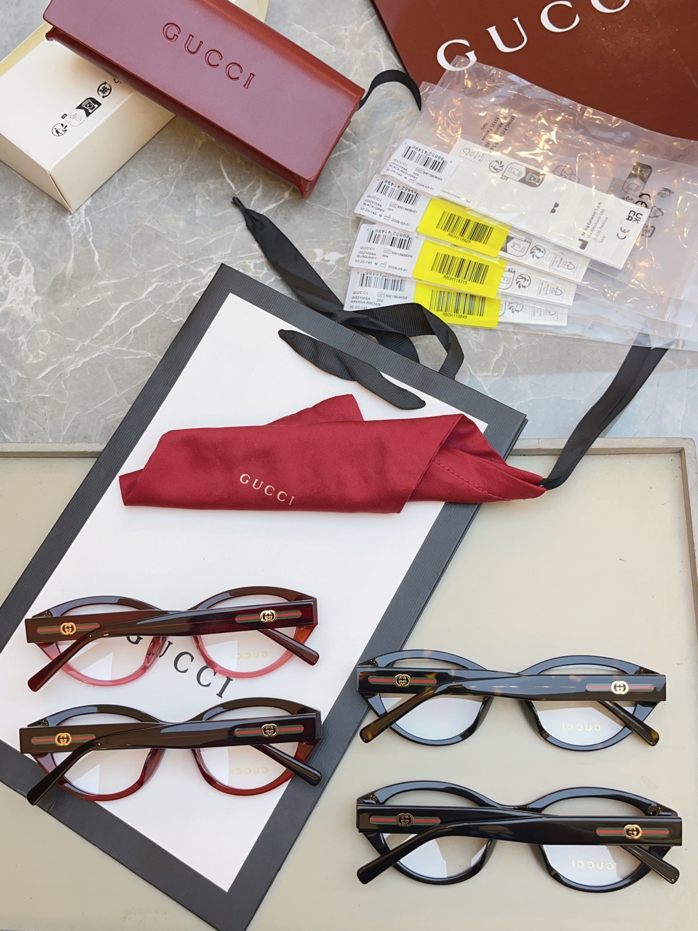 Gucci GUCC*】古*驰新款眼镜架 高版本--，MODEL：GG2105SA，SIZE:52口20-145 M