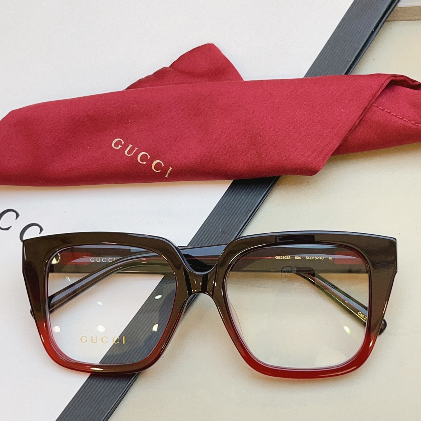 Gucci GUCC*】古*驰新款眼镜架 高版本--，MODEL：GG2102SA，SIZE:54口18-140 M