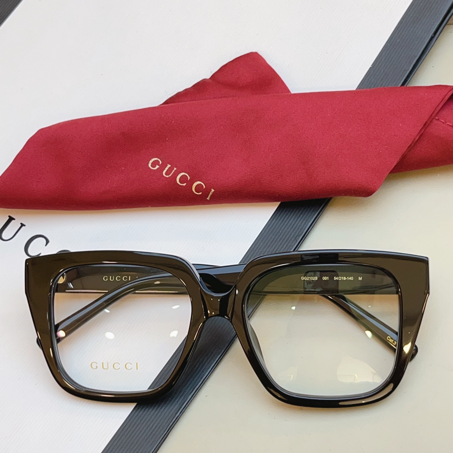 Gucci GUCC*】古*驰新款眼镜架 高版本--，MODEL：GG2102SA，SIZE:54口18-140 M