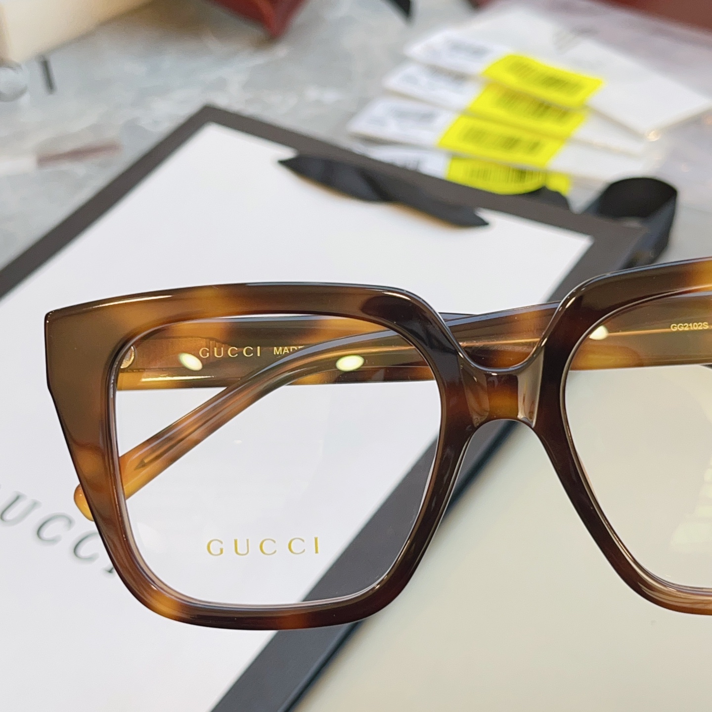Gucci GUCC*】古*驰新款眼镜架 高版本--，MODEL：GG2102SA，SIZE:54口18-140 M
