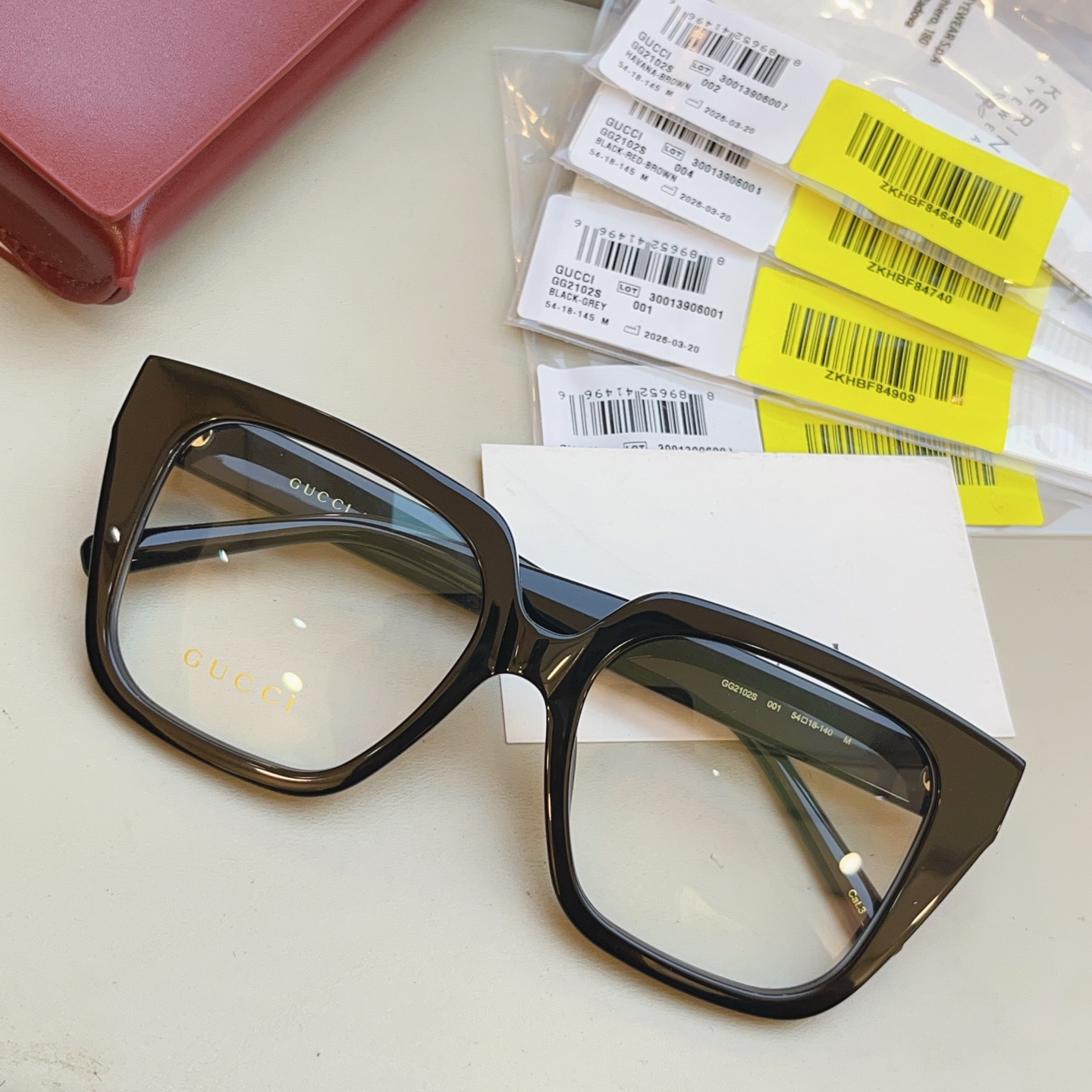 Gucci GUCC*】古*驰新款眼镜架 高版本--，MODEL：GG2102SA，SIZE:54口18-140 M