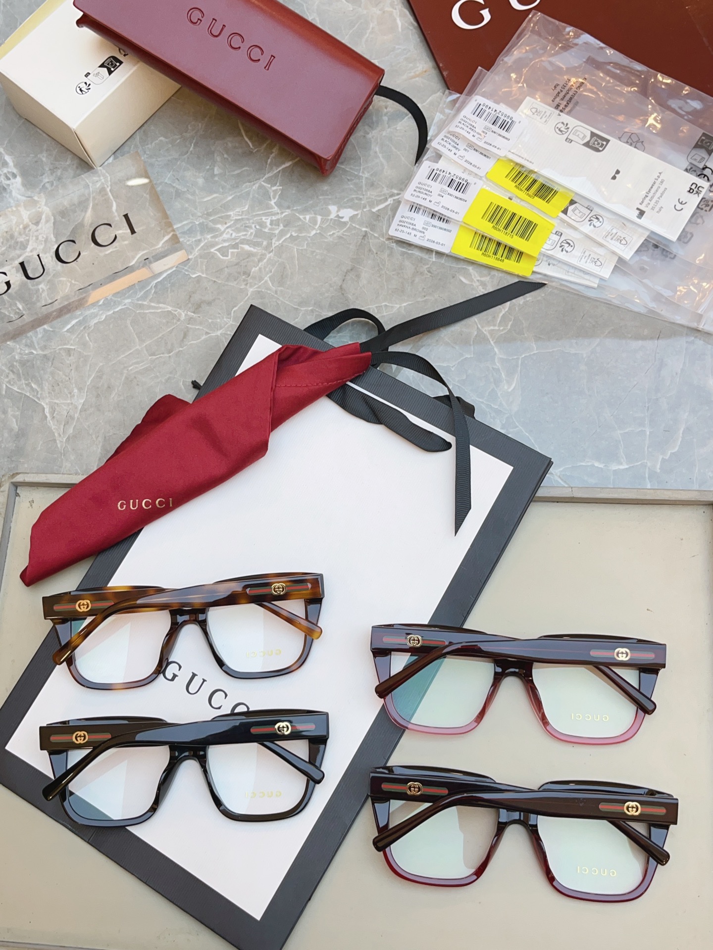 Gucci GUCC*】古*驰新款眼镜架 高版本--，MODEL：GG2102SA，SIZE:54口18-140 M