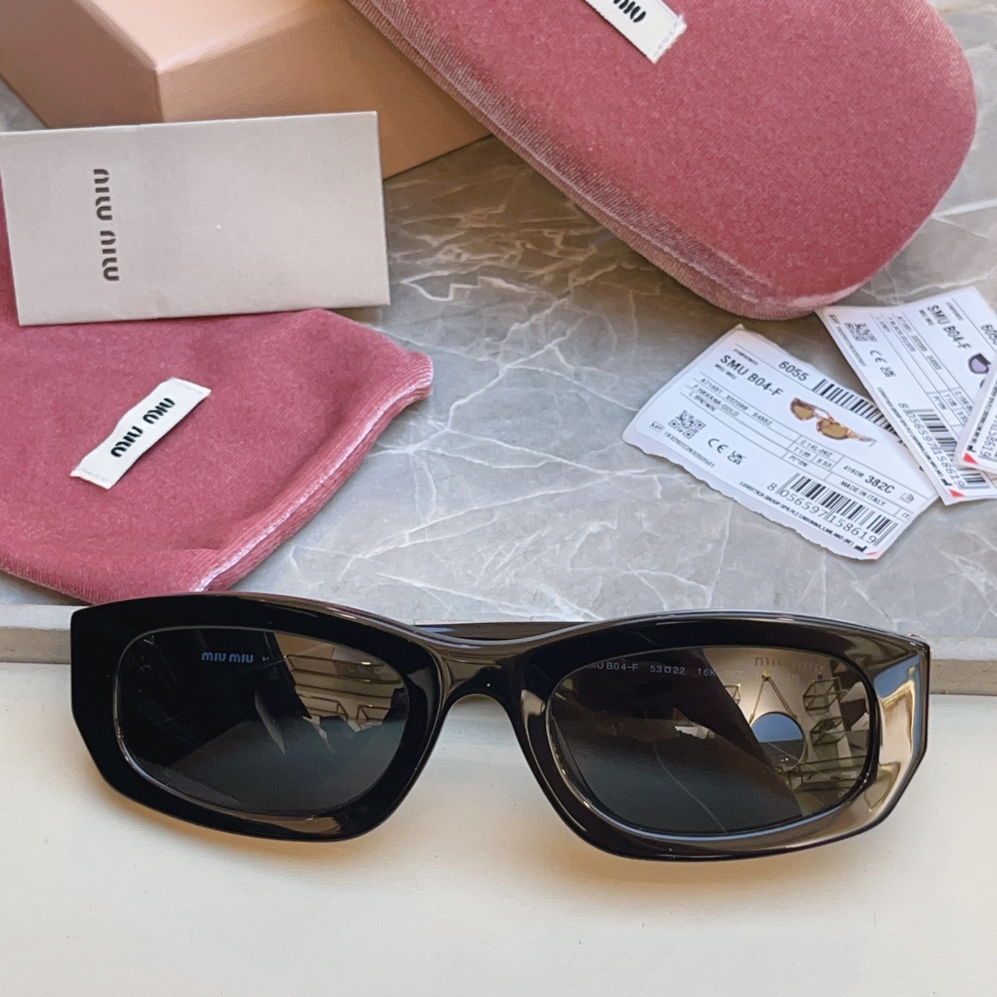 Miu Miu Miu Miu缪缪新款太阳镜 ，Mod:SMU B04-F，SIZE:53口22-135 高品质