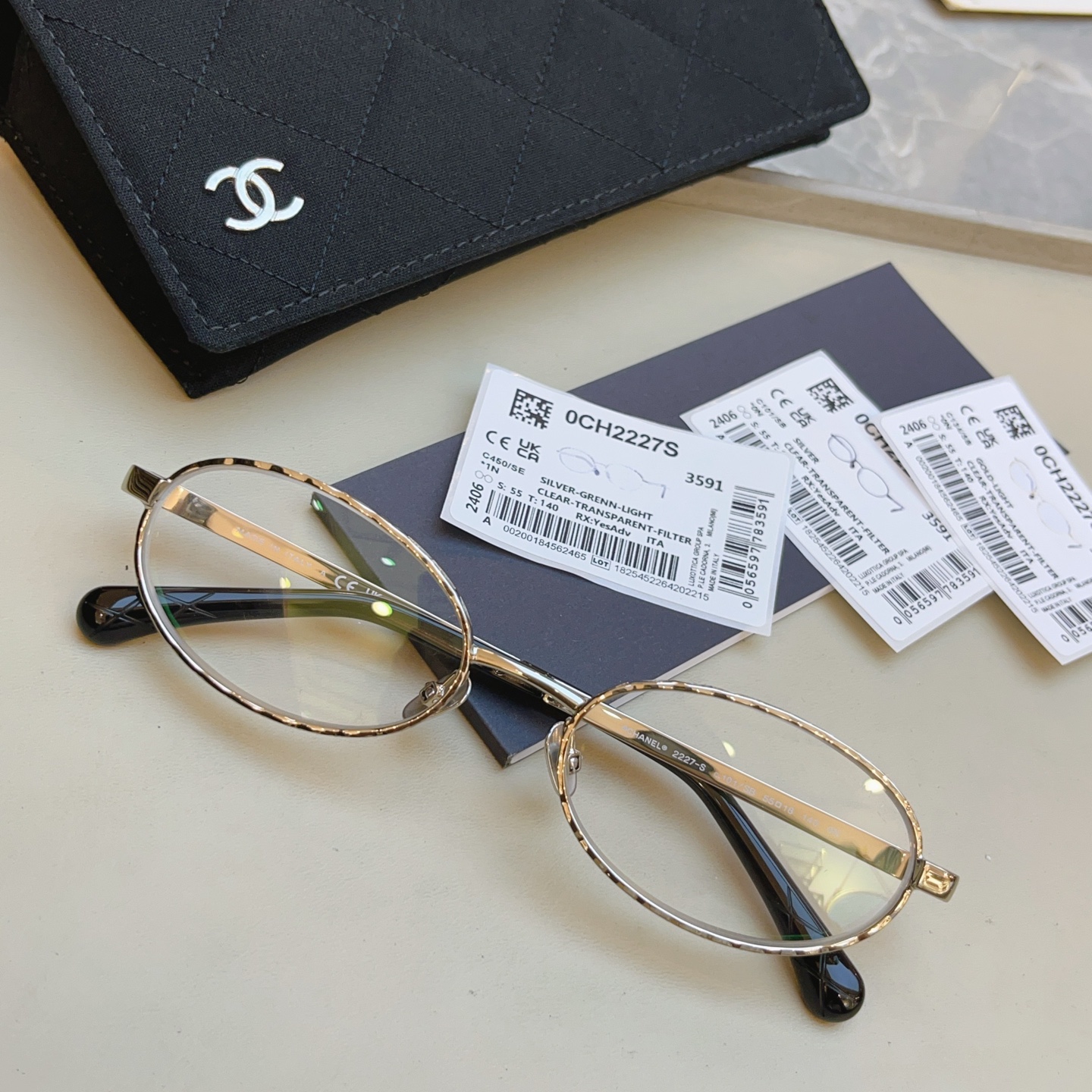 Chanel CHANE*】香奈儿新款太阳镜 高版本--，MODEL：CH2227-S，SIZE：55口18-140