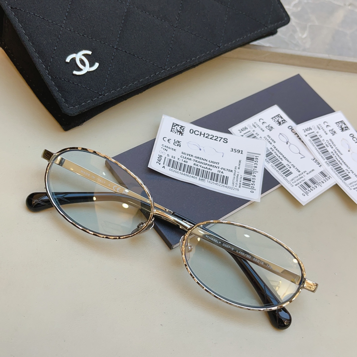 Chanel CHANE*】香奈儿新款太阳镜 高版本--，MODEL：CH2227-S，SIZE：55口18-140