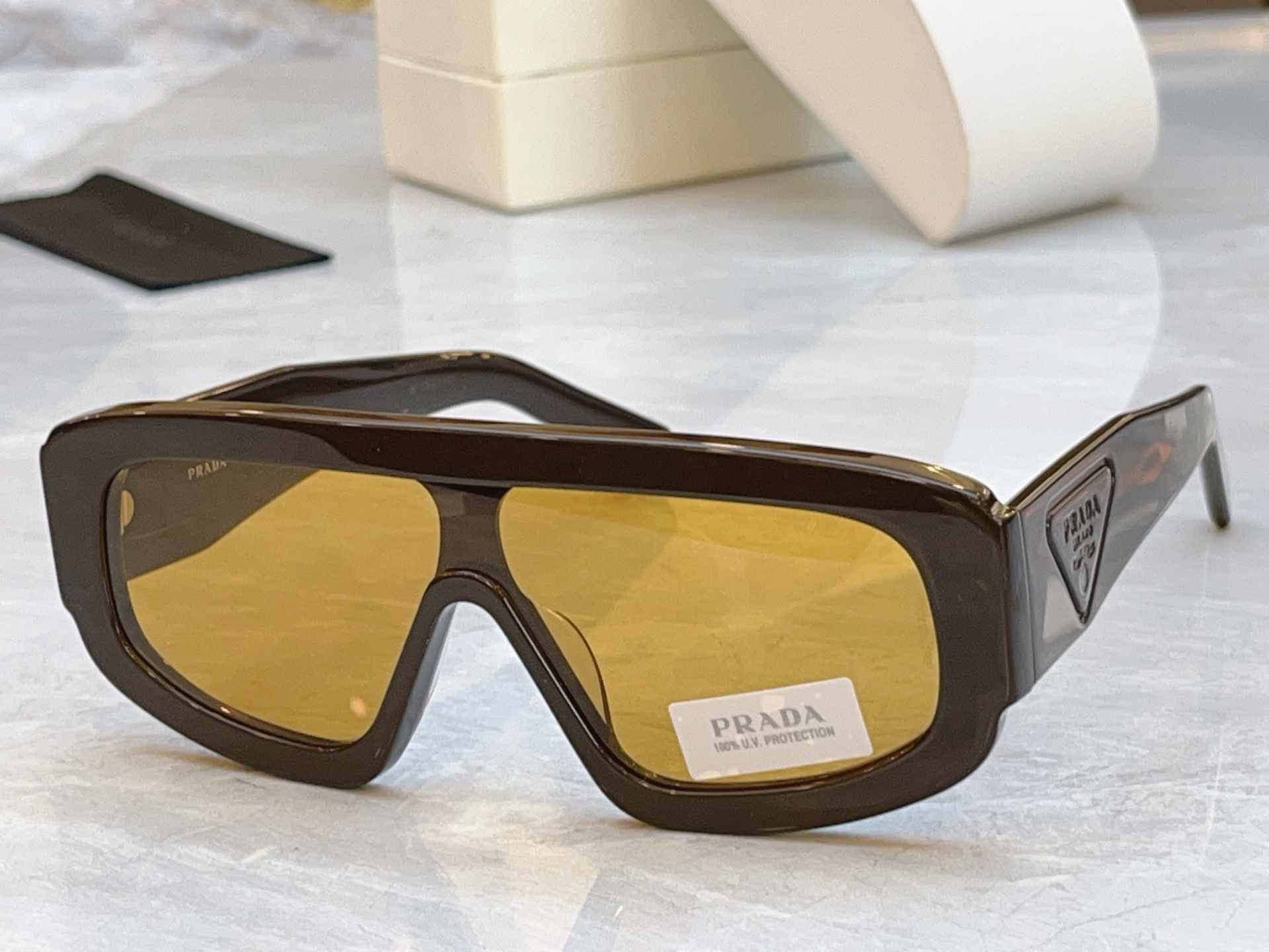 ，【PRAD*】普拉*达新款太阳镜🕶️，MODEL：PR D10S，SIZE：124口145