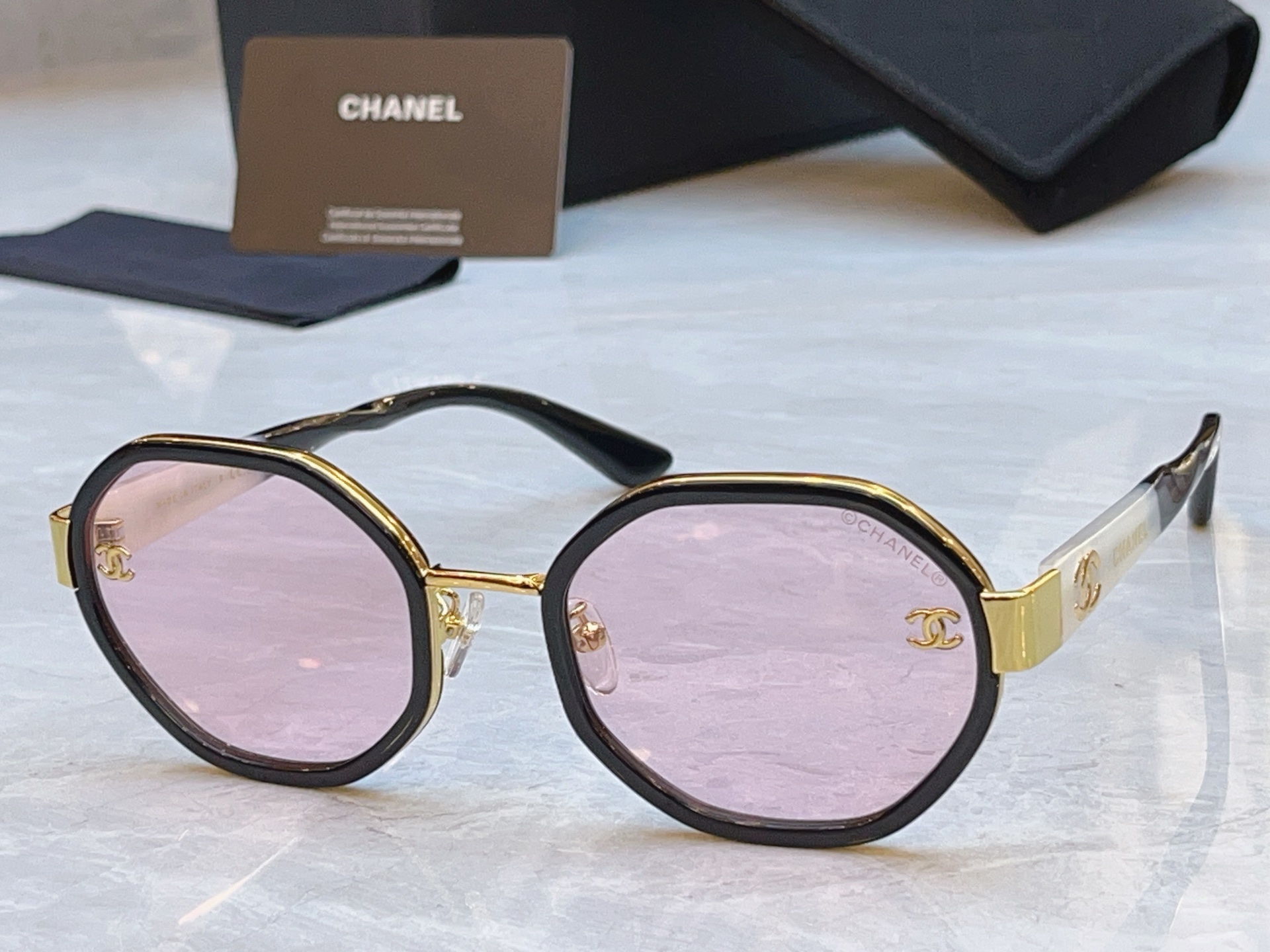 ，【CHANE*】香奈儿新款太阳镜，MODEL：CH5490-H，SIZE：56口22-145