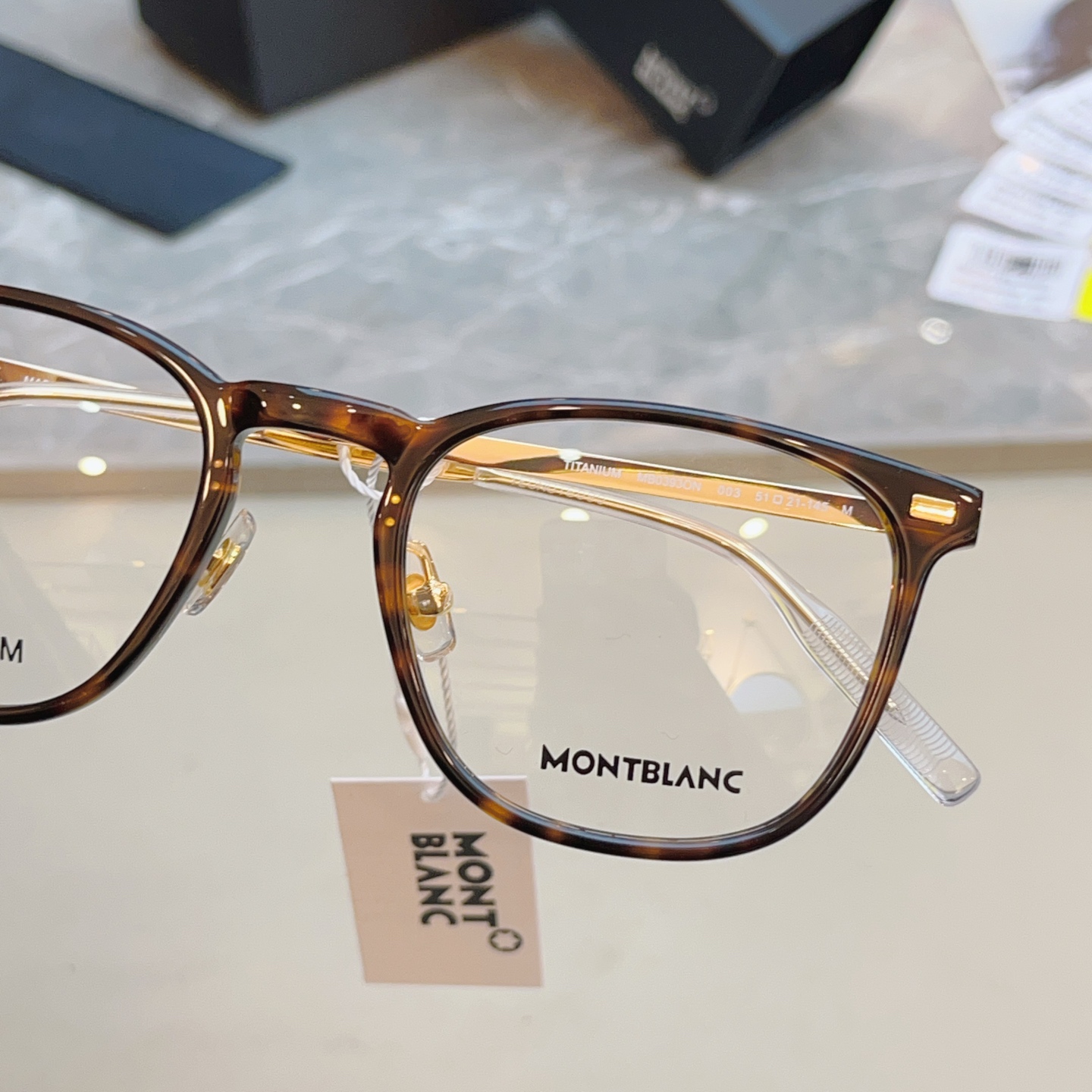 ，【MONT BLAN*】万宝*龙新款眼镜架，钛架✨MODEL:MB0393ON，SIZE:51口21-