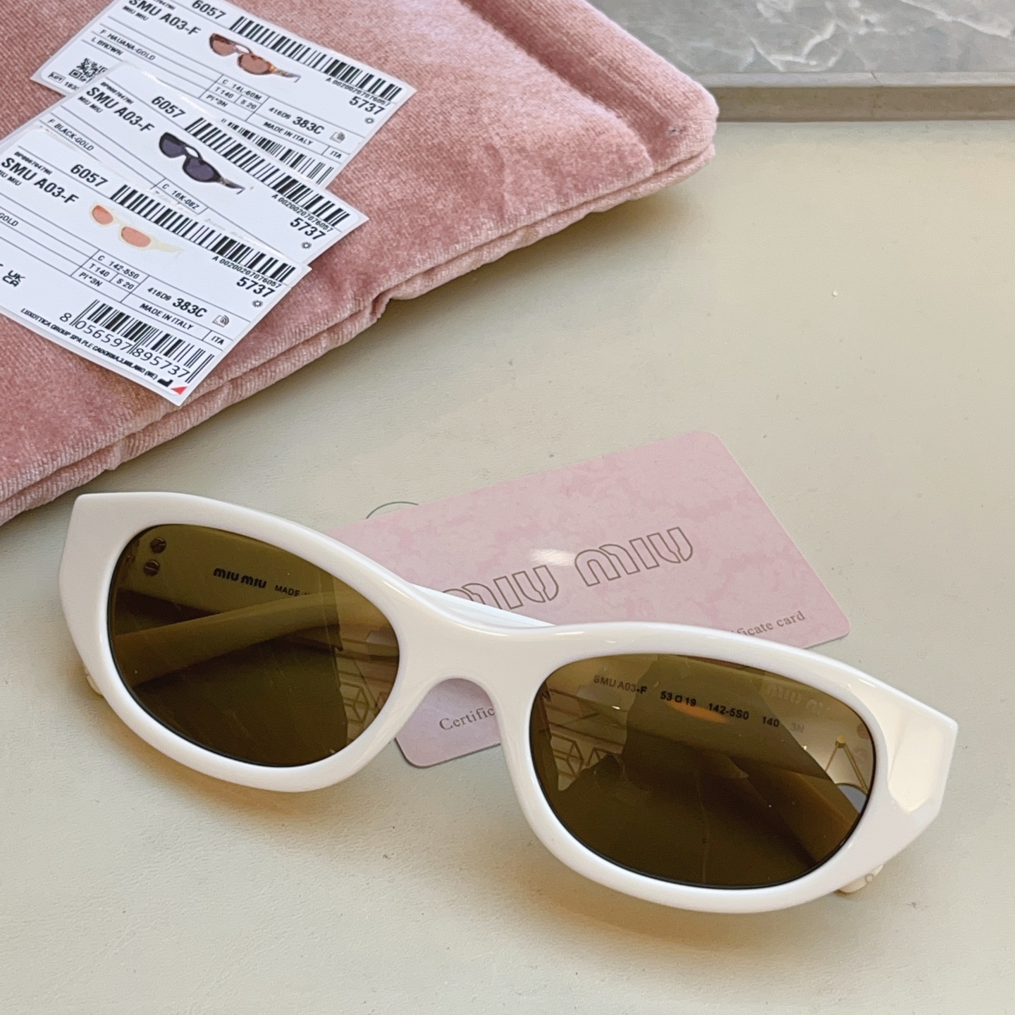 【MIUMI*】缪*缪新款太阳镜🕶️，Mod:SMU A03-F，SIZE:53口19-140 原单高品