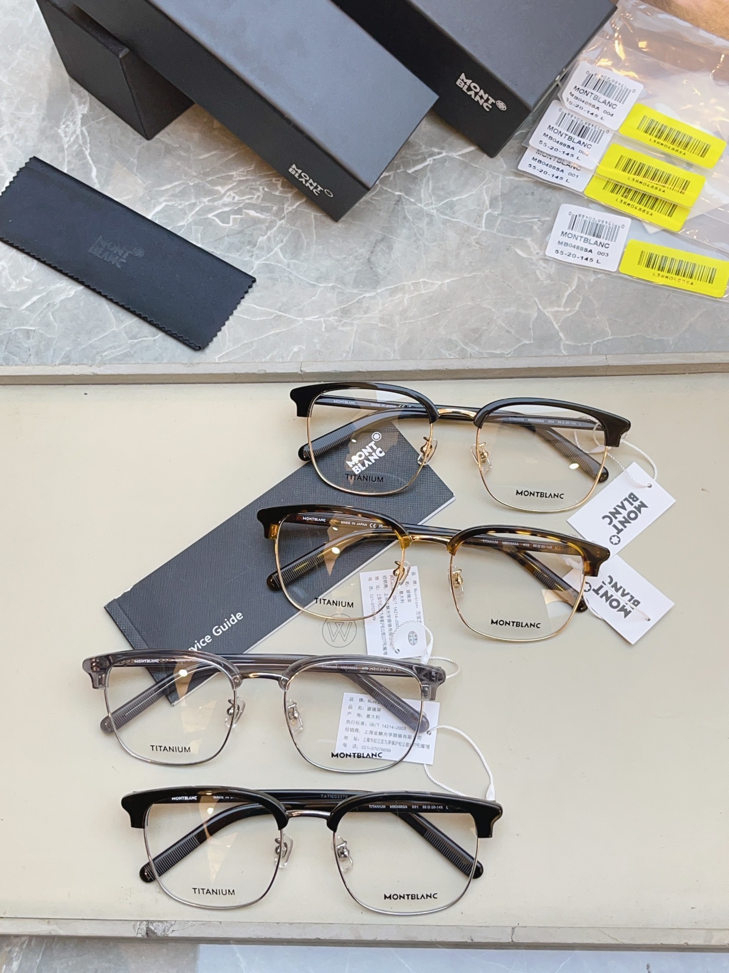 ，【MONT BLAN*】万宝*龙新款眼镜架，钛架✨MODEL:MB0488SA，SIZE:55口20-145 L