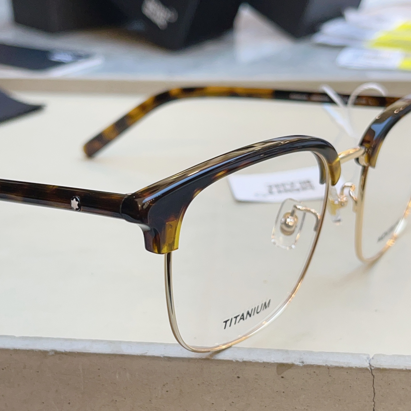 ，【MONT BLAN*】万宝*龙新款眼镜架，钛架✨MODEL:MB0488SA，SIZE:55口20-145 L