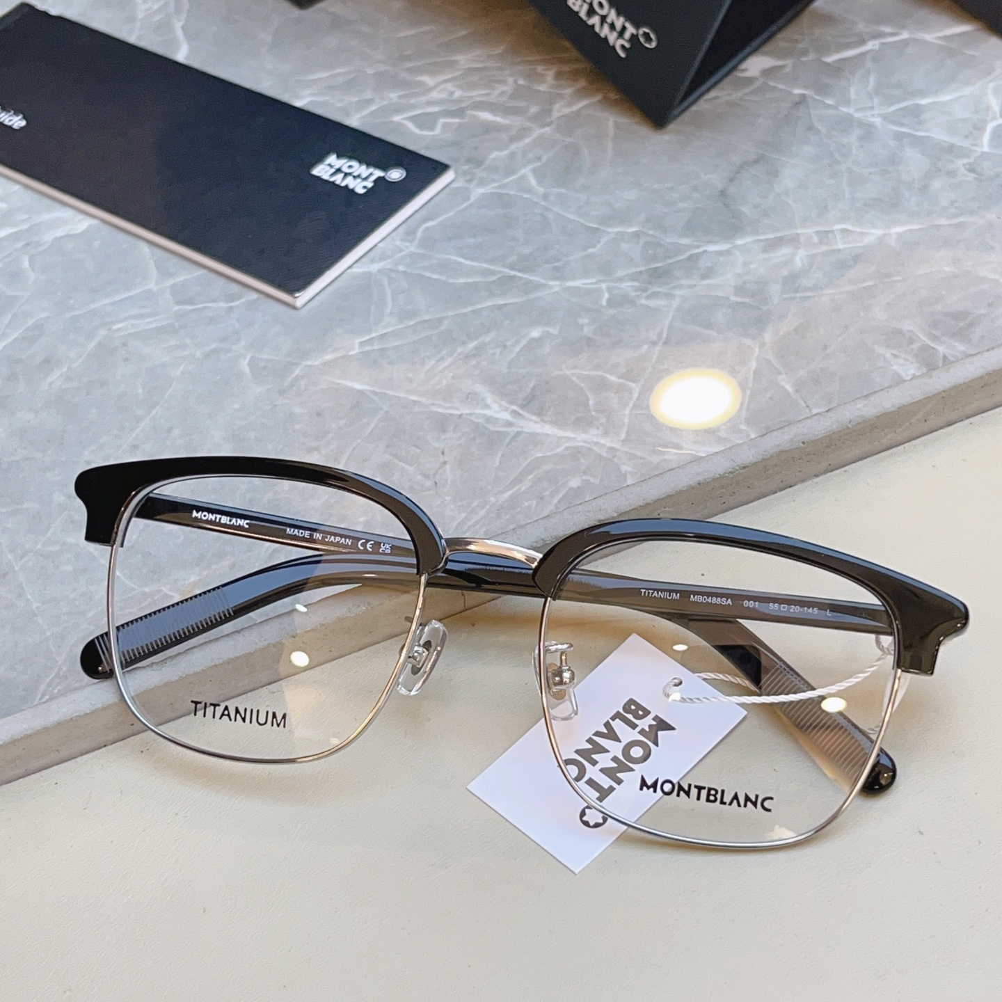 ，【MONT BLAN*】万宝*龙新款眼镜架，钛架✨MODEL:MB0488SA，SIZE:55口20-145 L