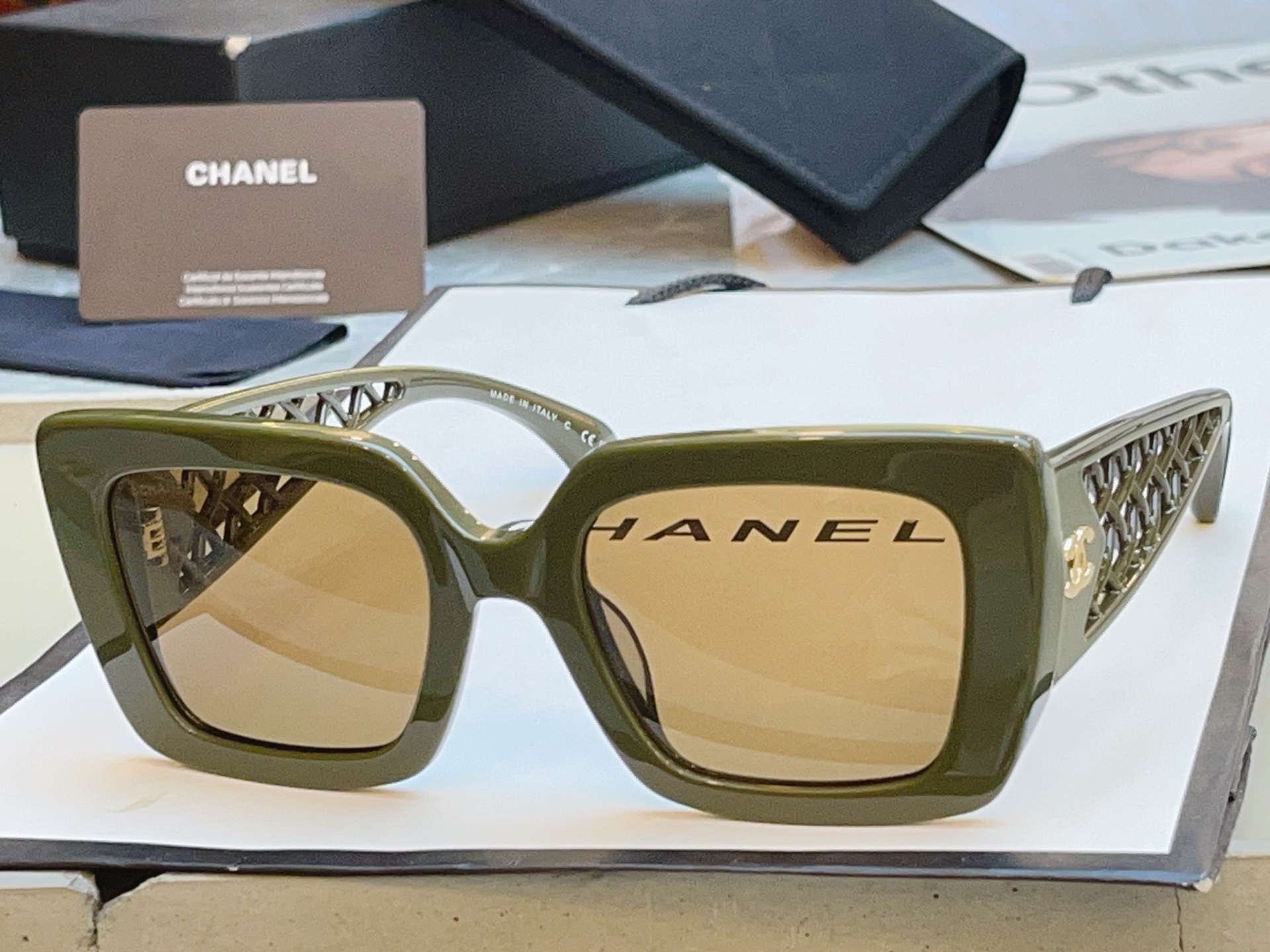 【CHANE*】香奈儿新款太阳镜 高版本✨，MODEL：5567，SIZE：52口20-145 S