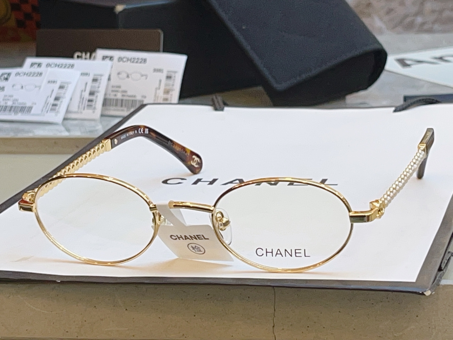 ，【CHANE*】香奈儿新款眼镜架 高版本✨，MODEL：CH2228-H，SIZE：47口22-140 S