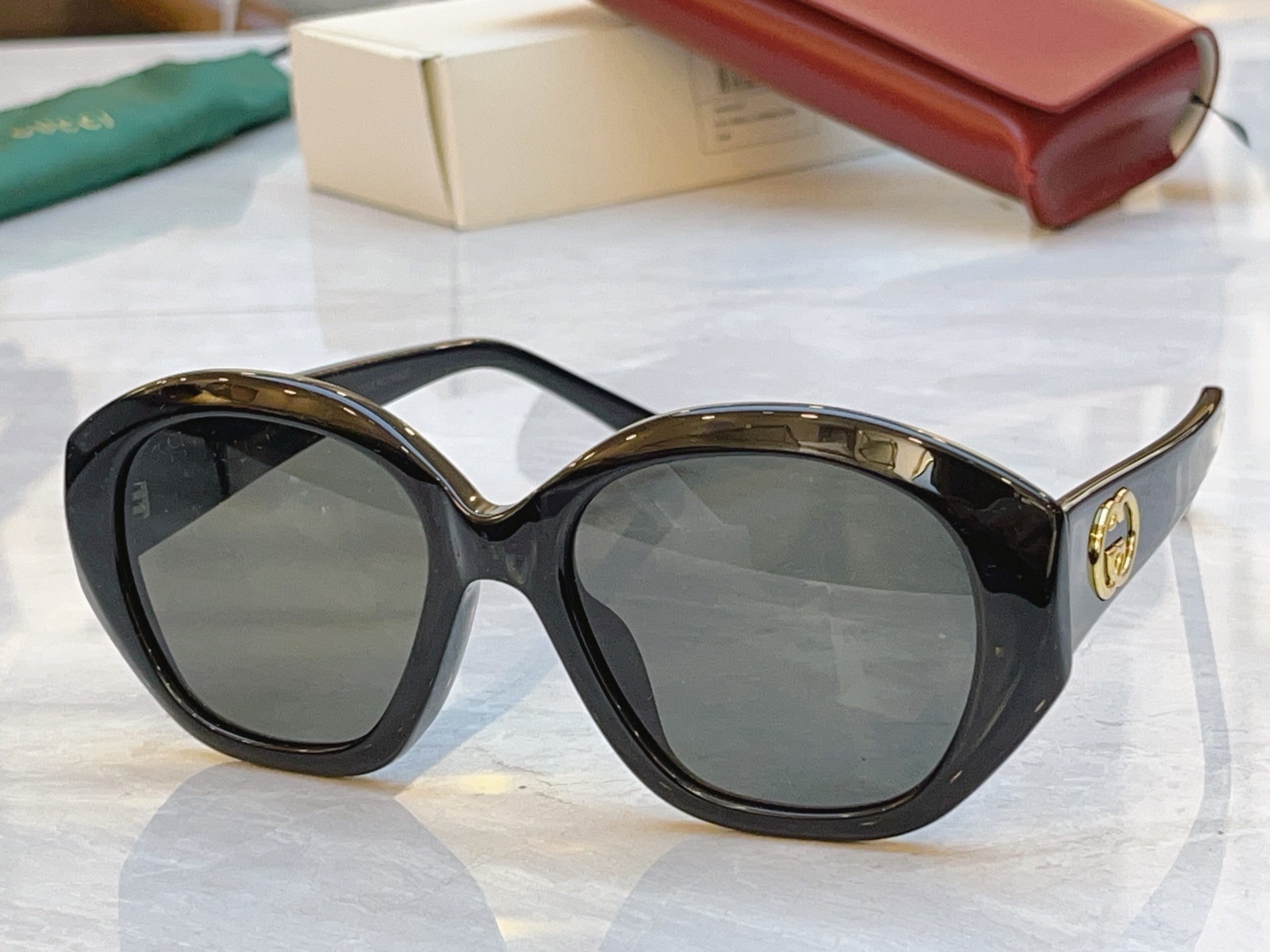 🆕 ，【GUCC*】古*驰新款太阳镜，MODEL：GG2200S，SIZE:54口19-145