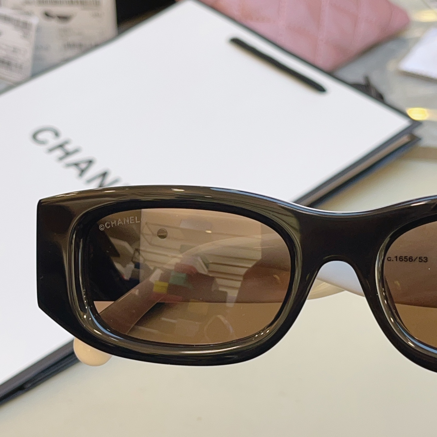 ，【CHANE*】香奈儿新款太阳镜🕶️，高版本，MODEL：CH5525，SIZE：52口19-140