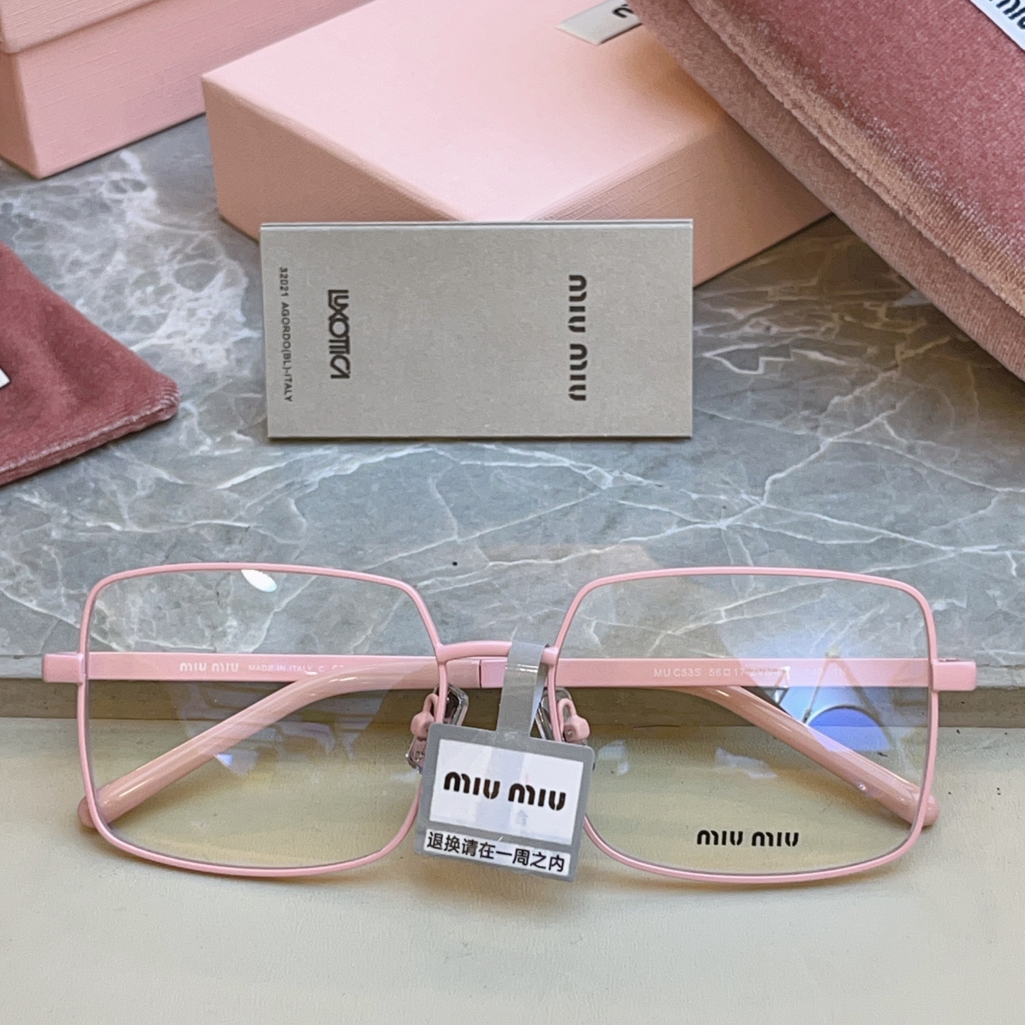 ，【MIUMI*】缪*缪新款眼镜架 高版本✨，Mod:MU C53S，SIZE:56口17-140