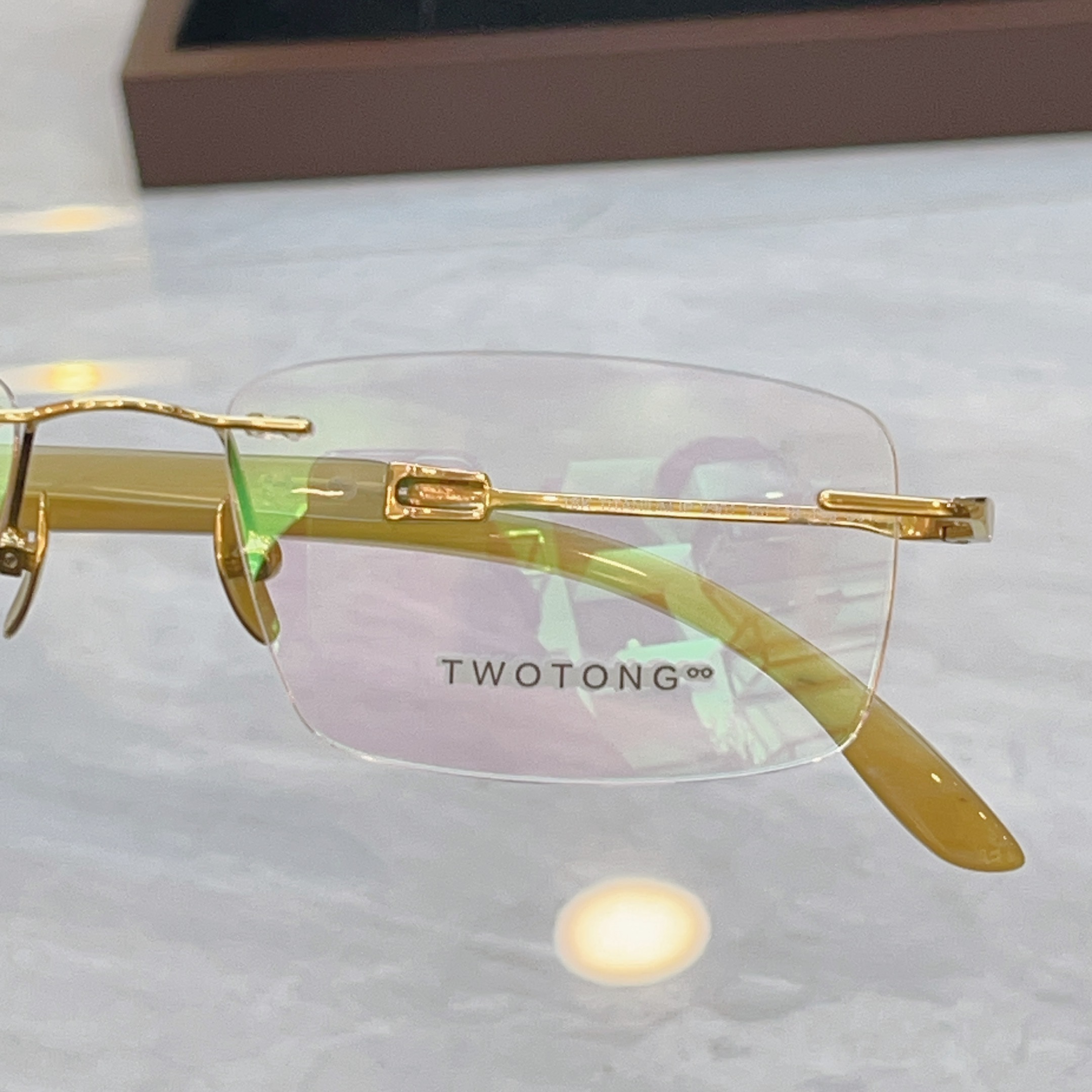 ，【TWOTONG】新款眼镜架，MODEL：V901，SIZE：55口18-148，钛框 牛角镜腿✨【配木盒+袋+牛角护