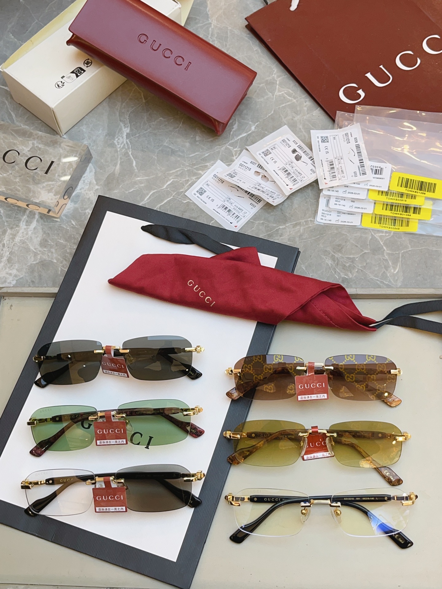 ，【GUCC*】古驰新款太阳镜🕶️ 高版本✨，MODEL：GG1221S，SIZE:56口16-140 L
