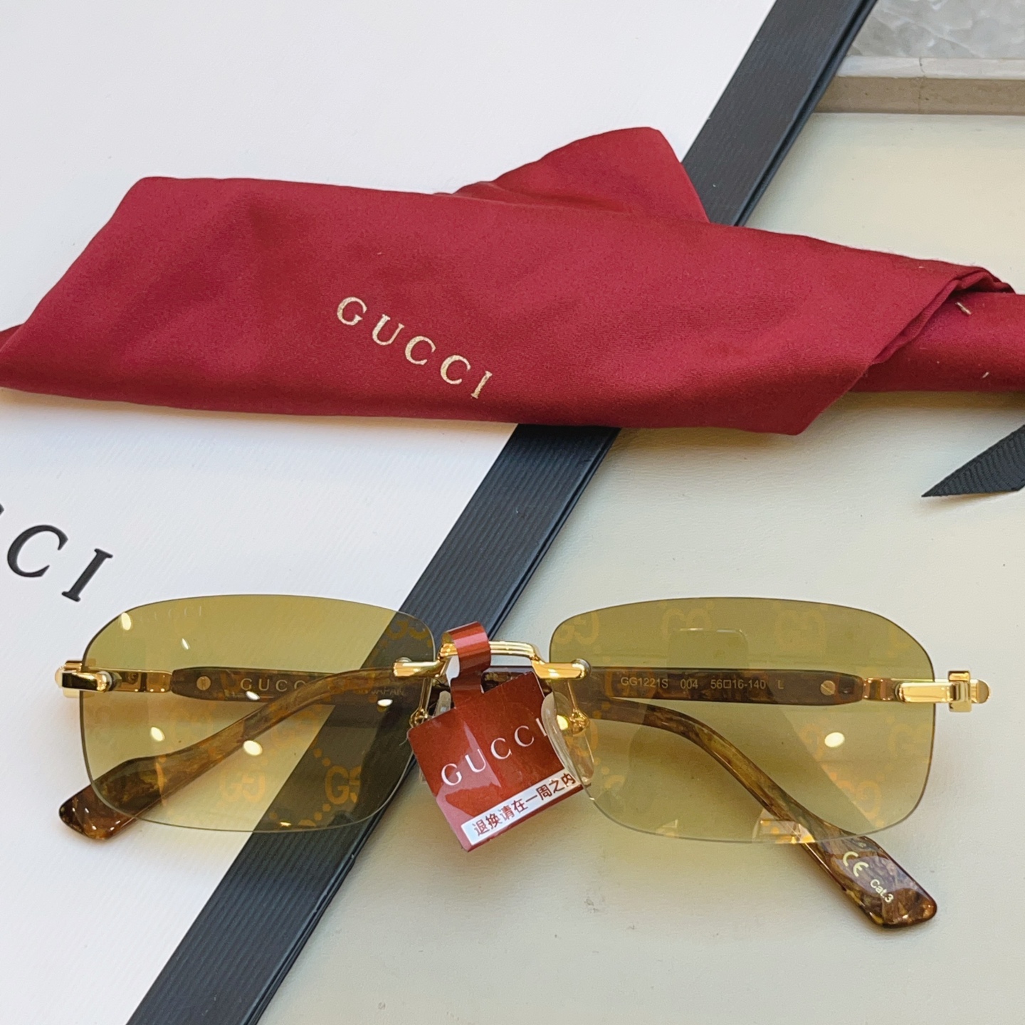 ，【GUCC*】古驰新款太阳镜🕶️ 高版本✨，MODEL：GG1221S，SIZE:56口16-140 L