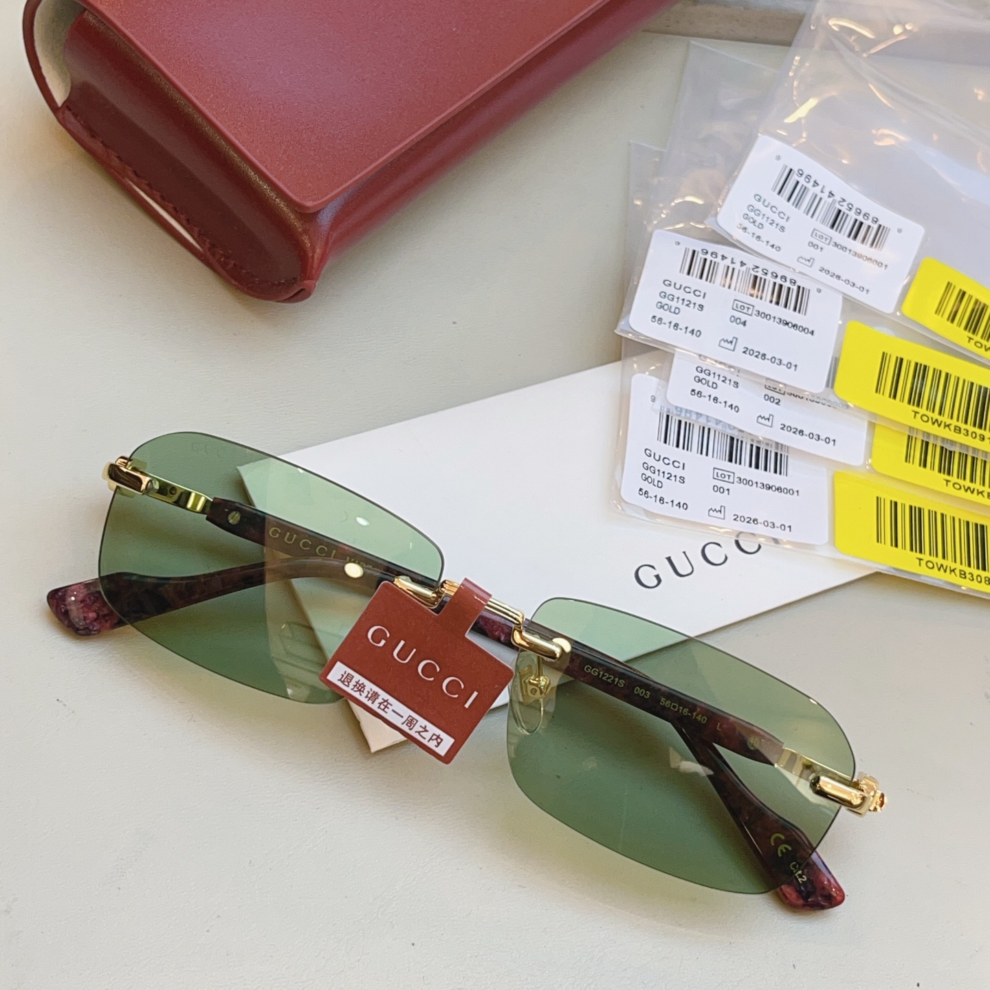 ，【GUCC*】古驰新款太阳镜🕶️ 高版本✨，MODEL：GG1221S，SIZE:56口16-140 L