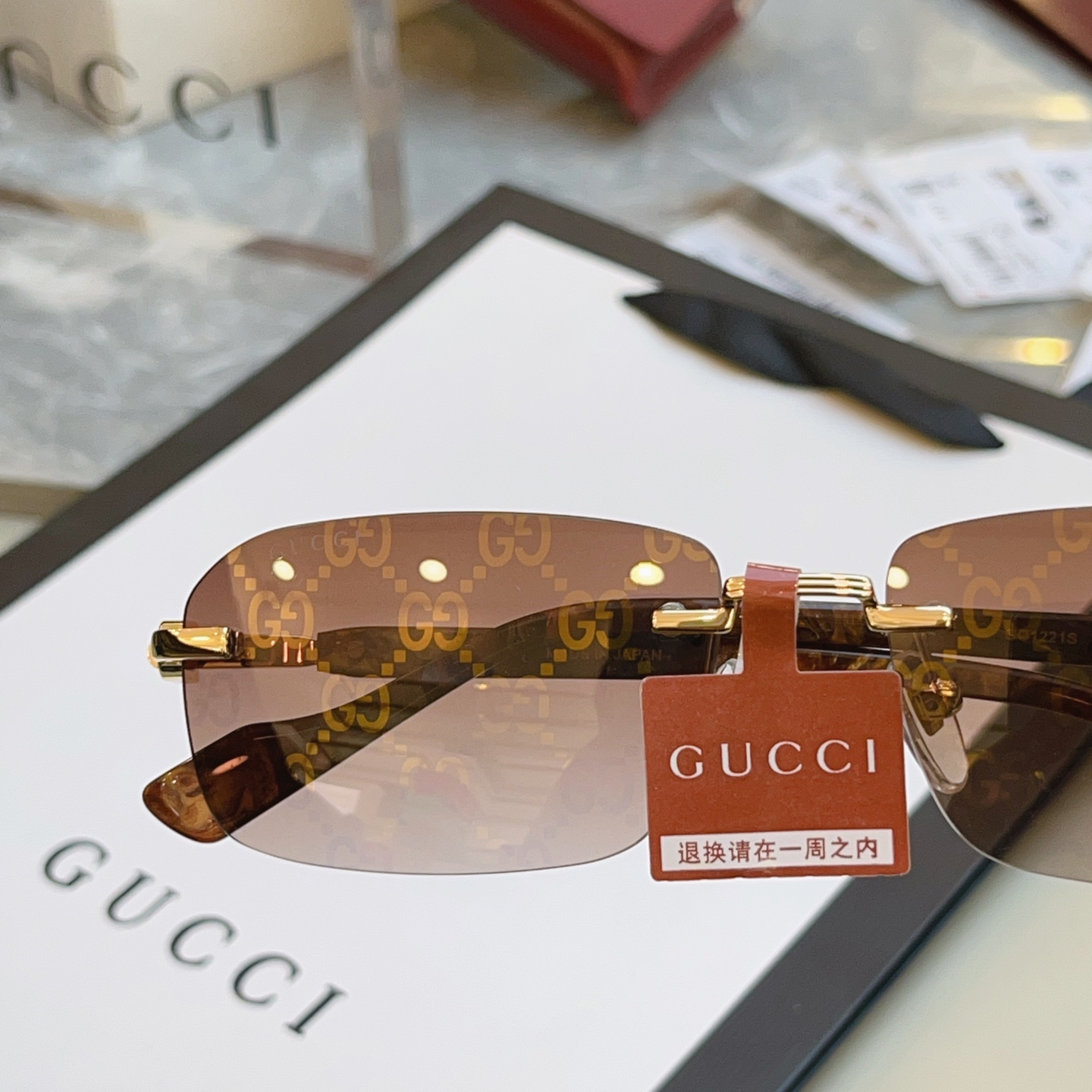 ，【GUCC*】古驰新款太阳镜🕶️ 高版本✨，MODEL：GG1221S，SIZE:56口16-140 L