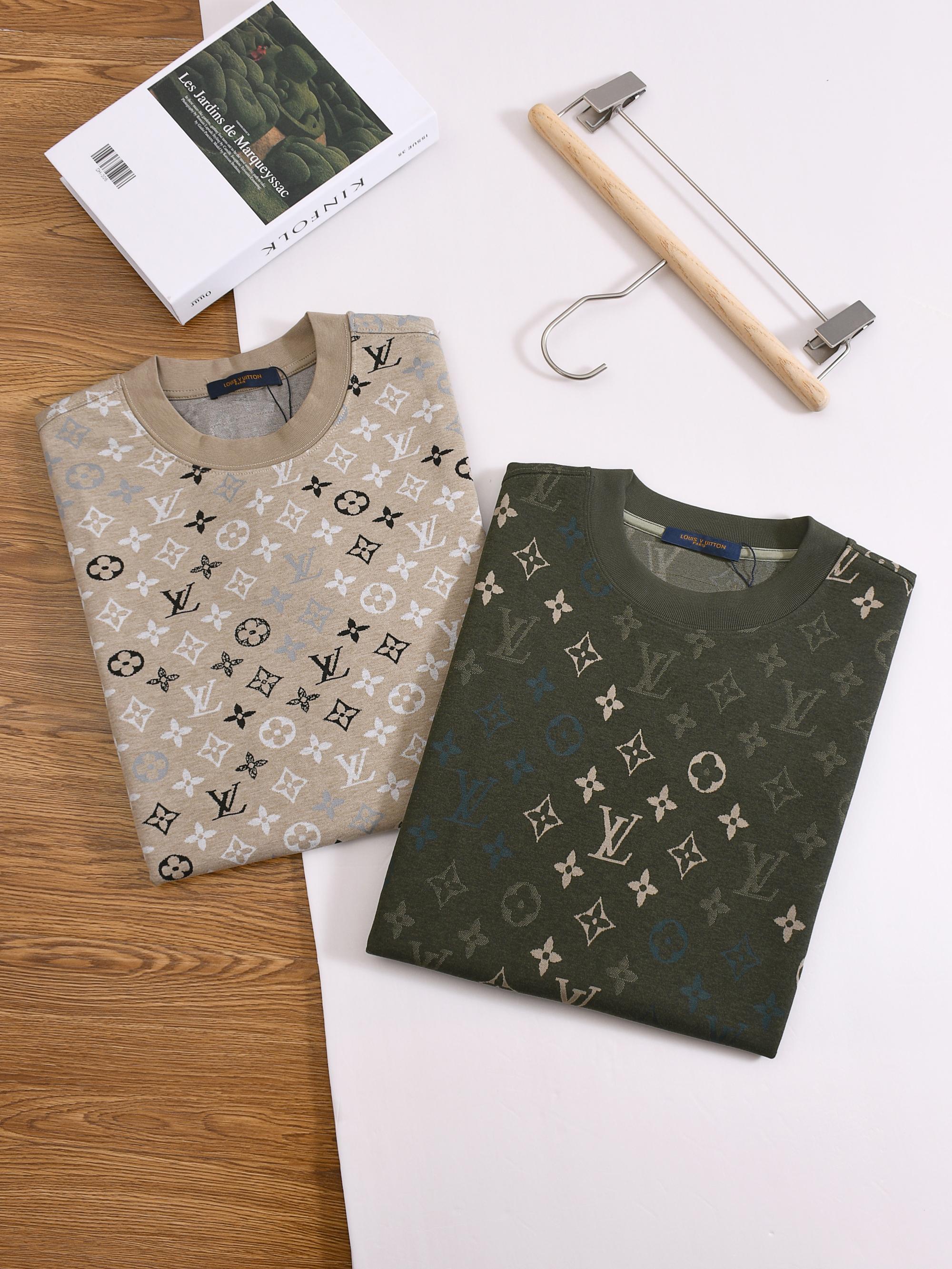 P90 Louis Vuitton 1V LV lv corte ligeramente holgado S-XL LV 26ss nuevo producto, disponible en tiendas oficiales, múlt…